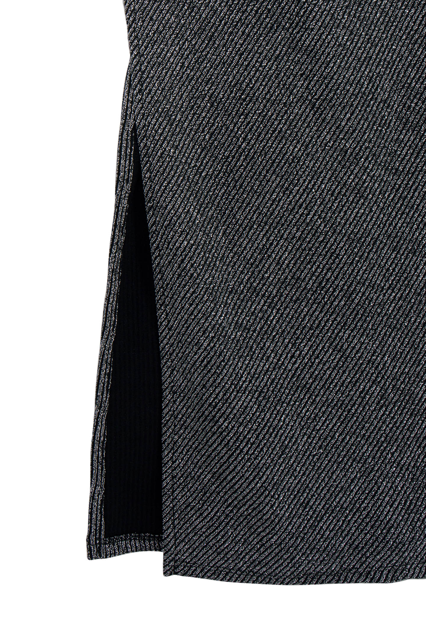 RIBBED LUREX MESH SILVER MAXI DRESS 8