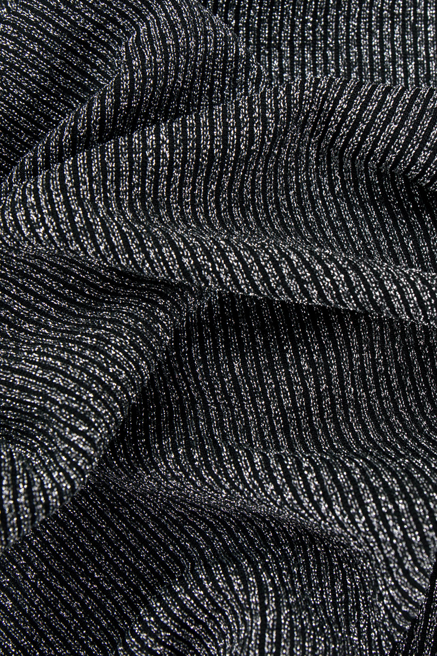 RIBBED LUREX MESH SILVER MAXI DRESS 9