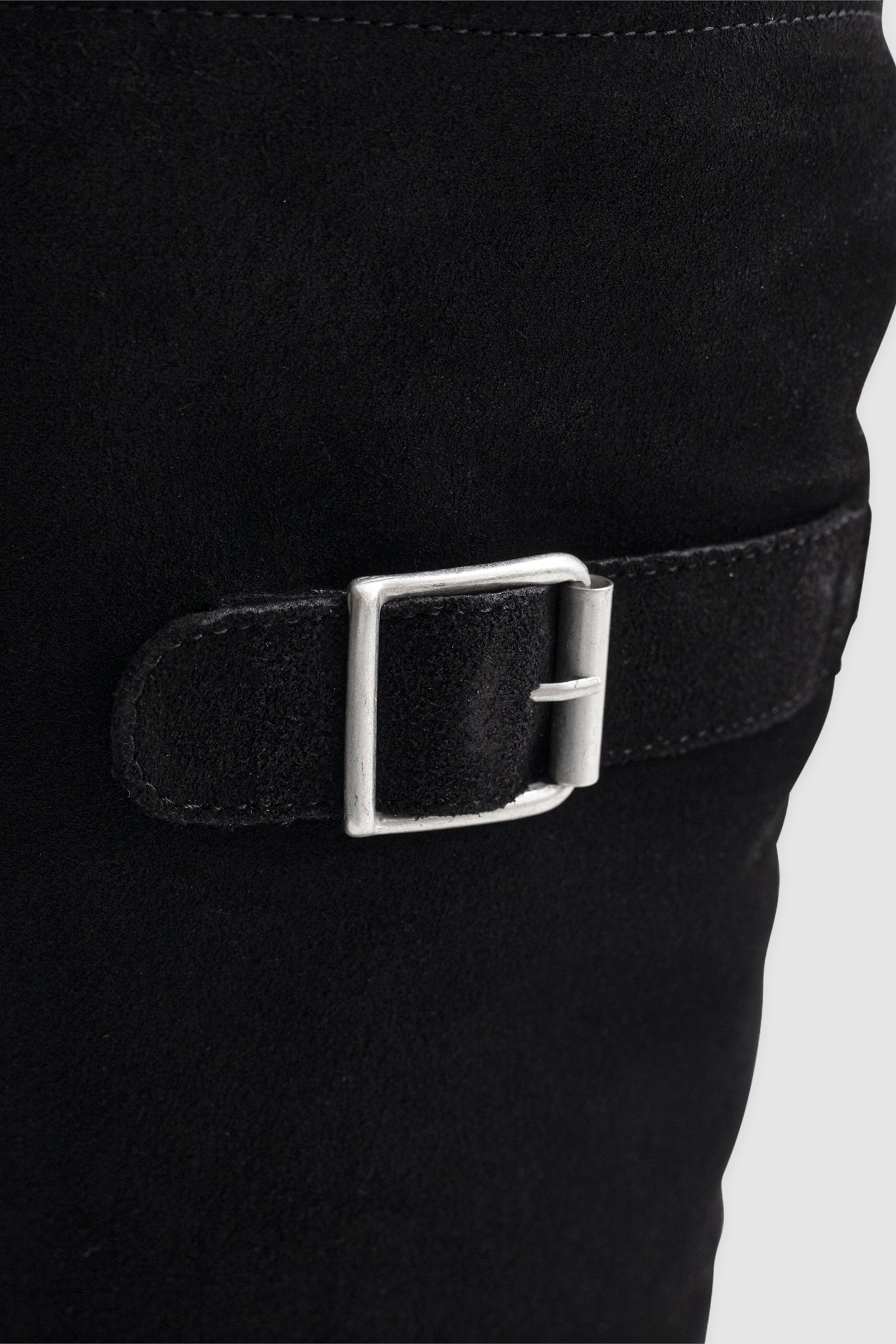 BLACK SUEDE BOOTS WITH BUCKLE DETAIL 6