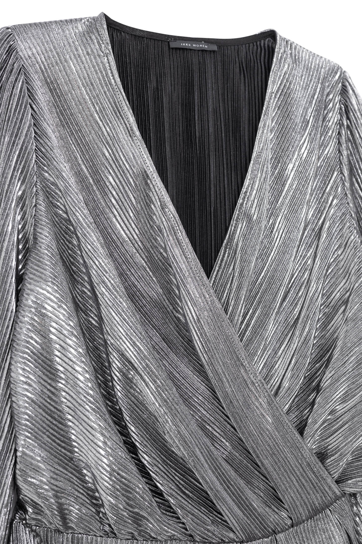 BLACK METALLIC PLEATED DRESS 6