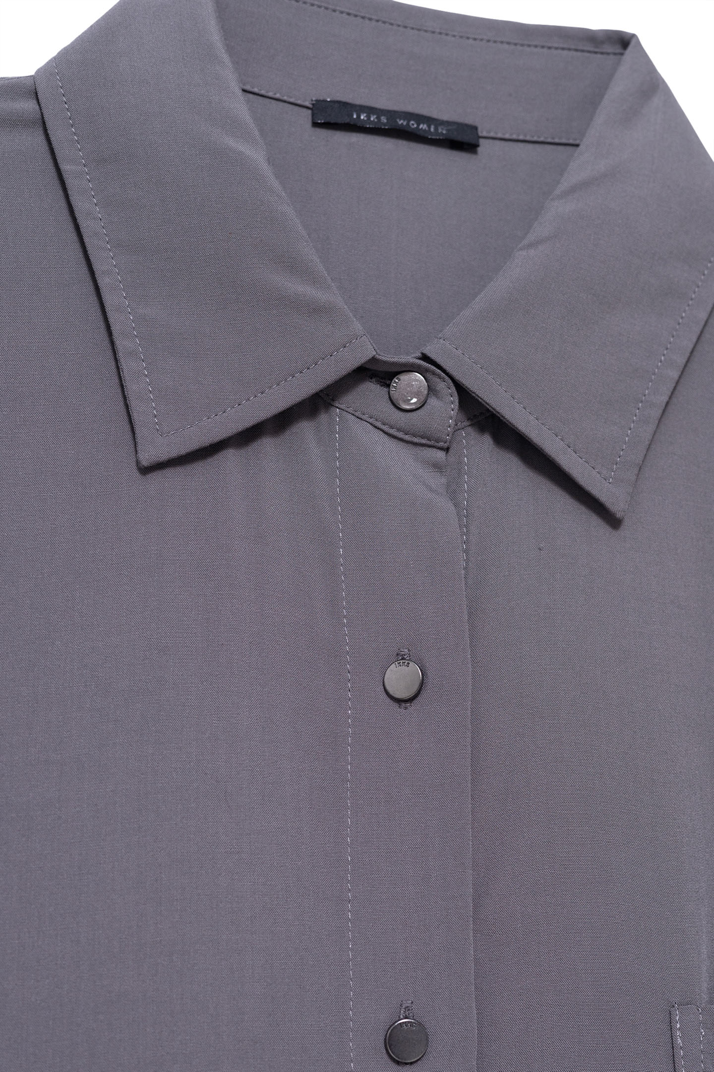 MEDIUM GRAY OVERSIZED SHIRT WITH JEWEL DETAIL 2