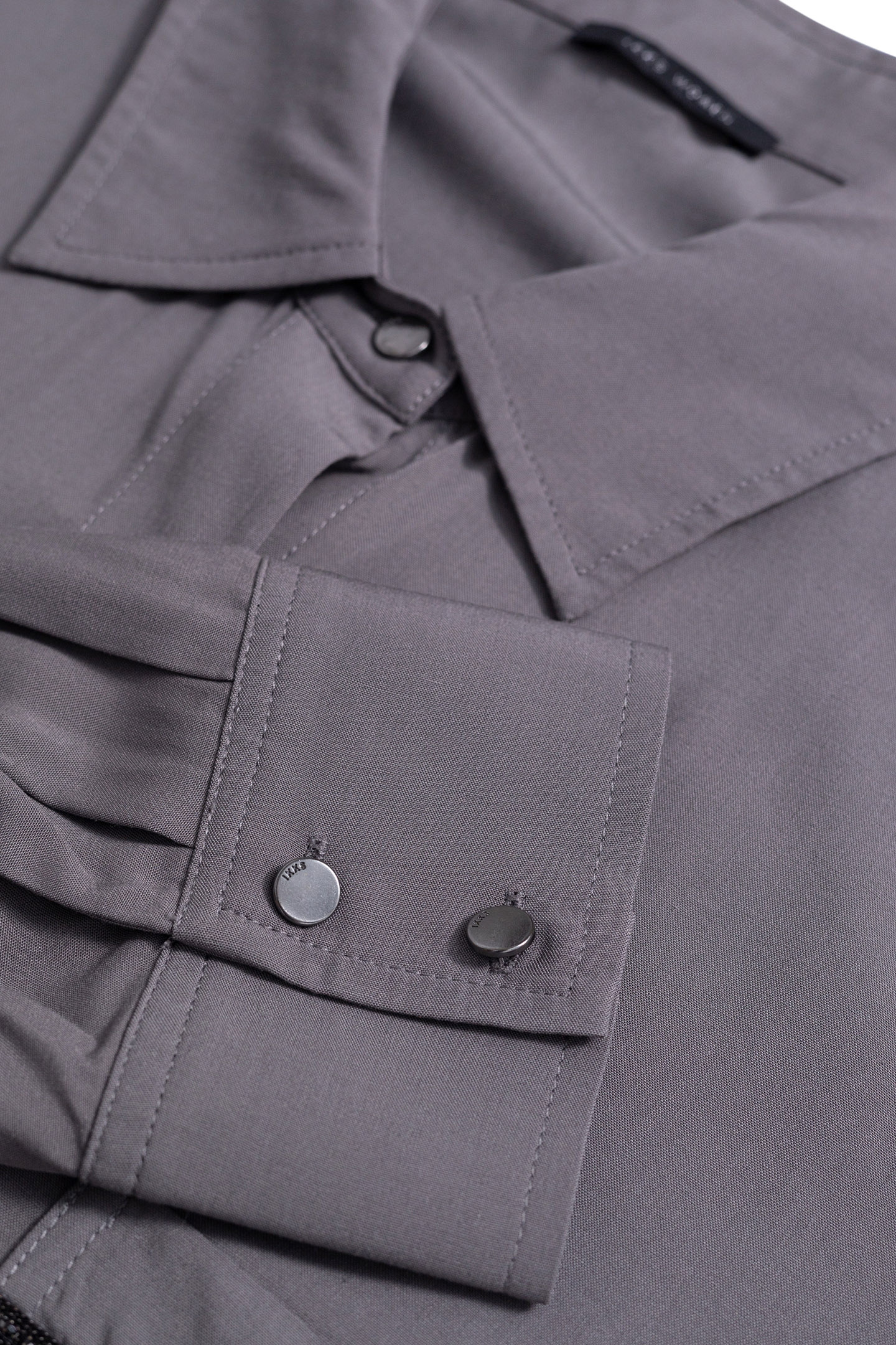 MEDIUM GRAY OVERSIZED SHIRT WITH JEWEL DETAIL 4