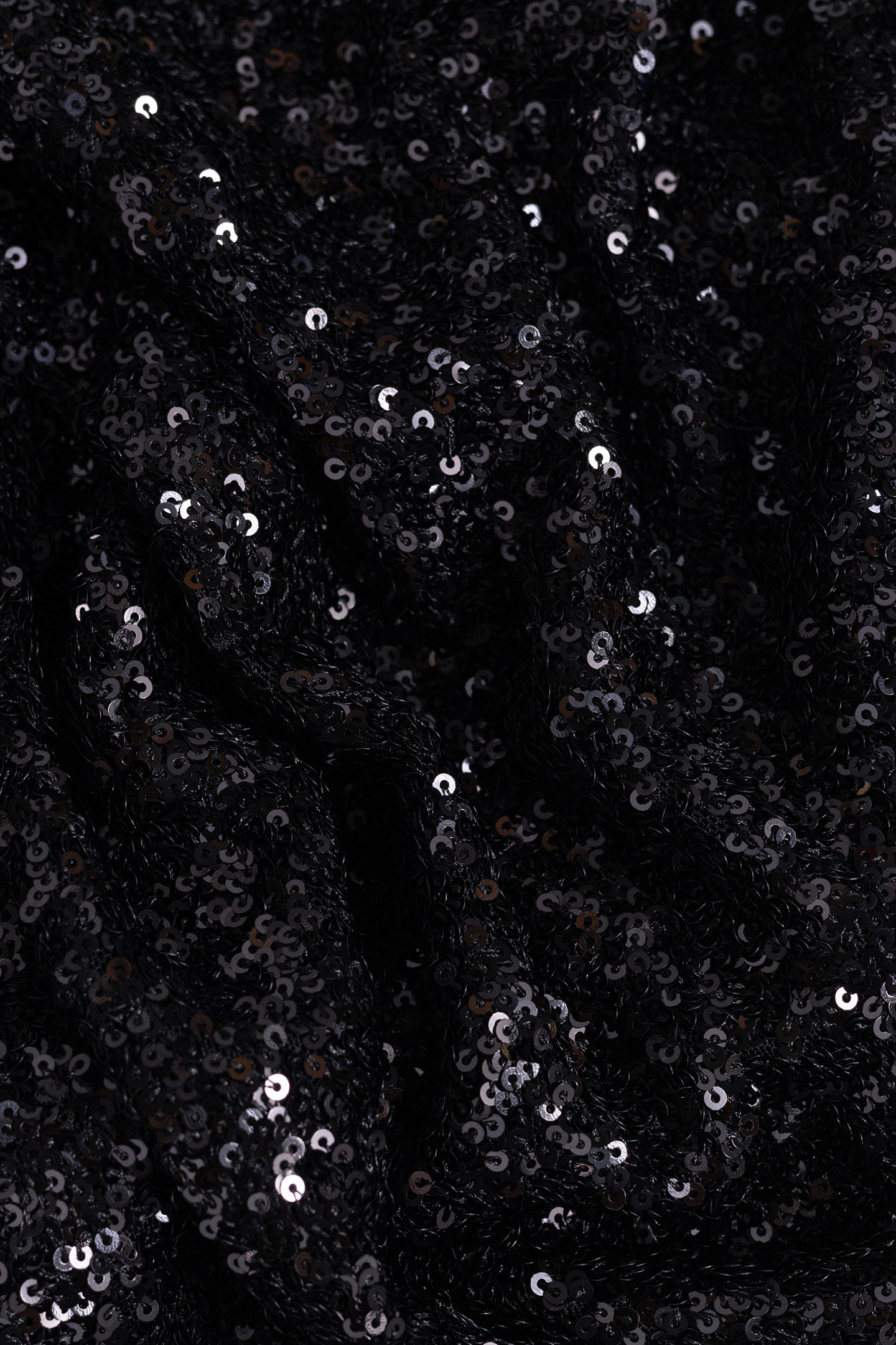 BLACK SEQUIN EMBROIDERY TRUMPET SLEEVE TOP 7