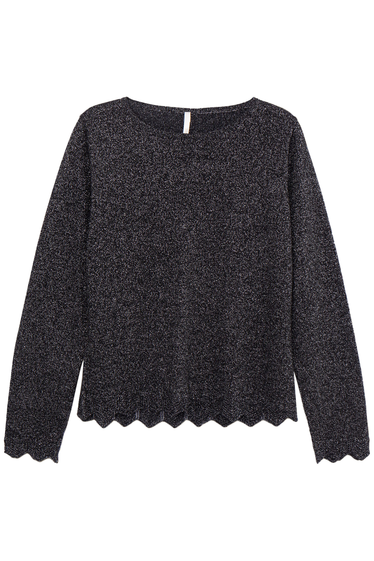 BLACK SEQUINED KNIT SWEATER 4