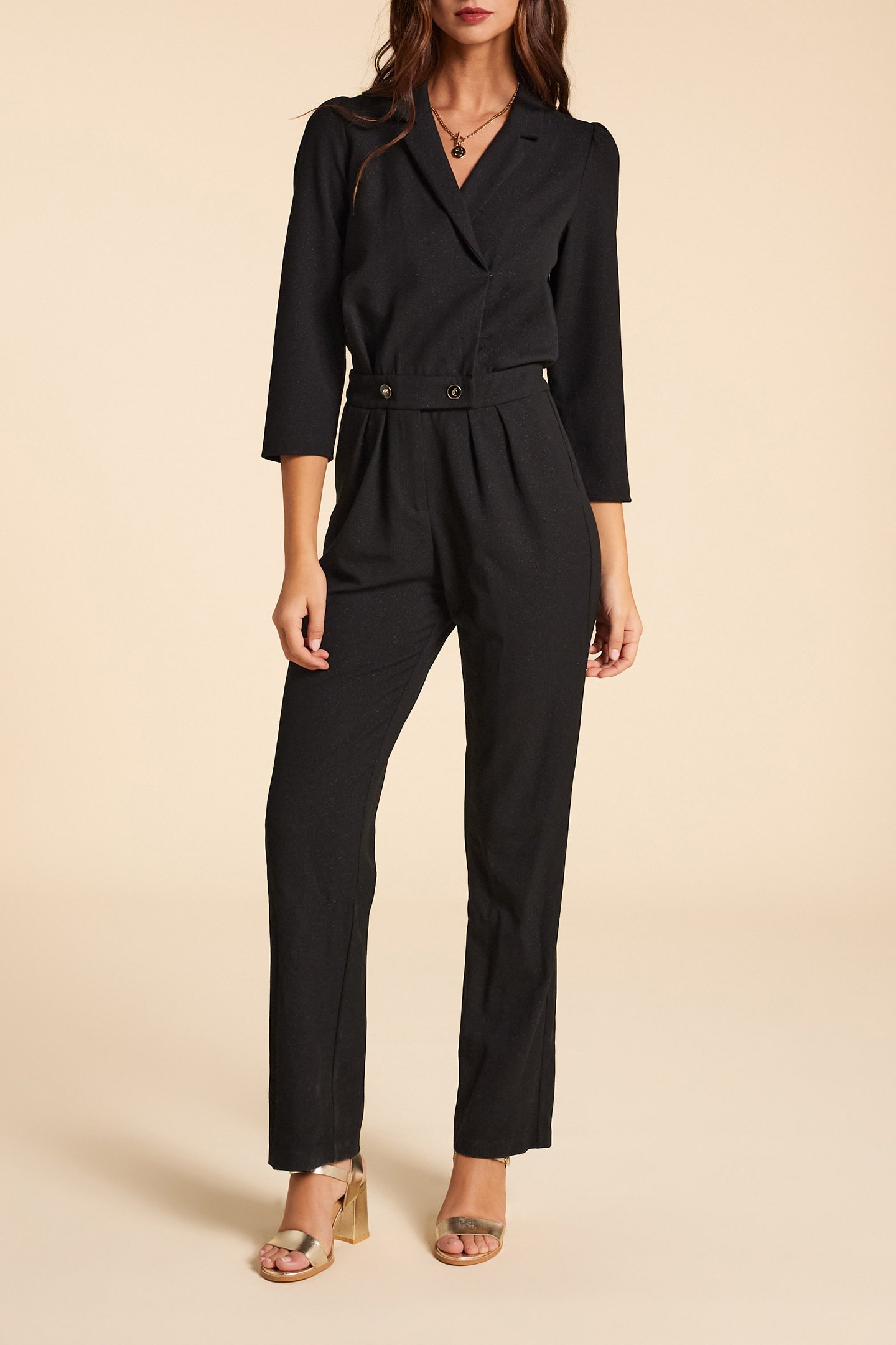 BLACK SEQUINED JUMPSUIT 1