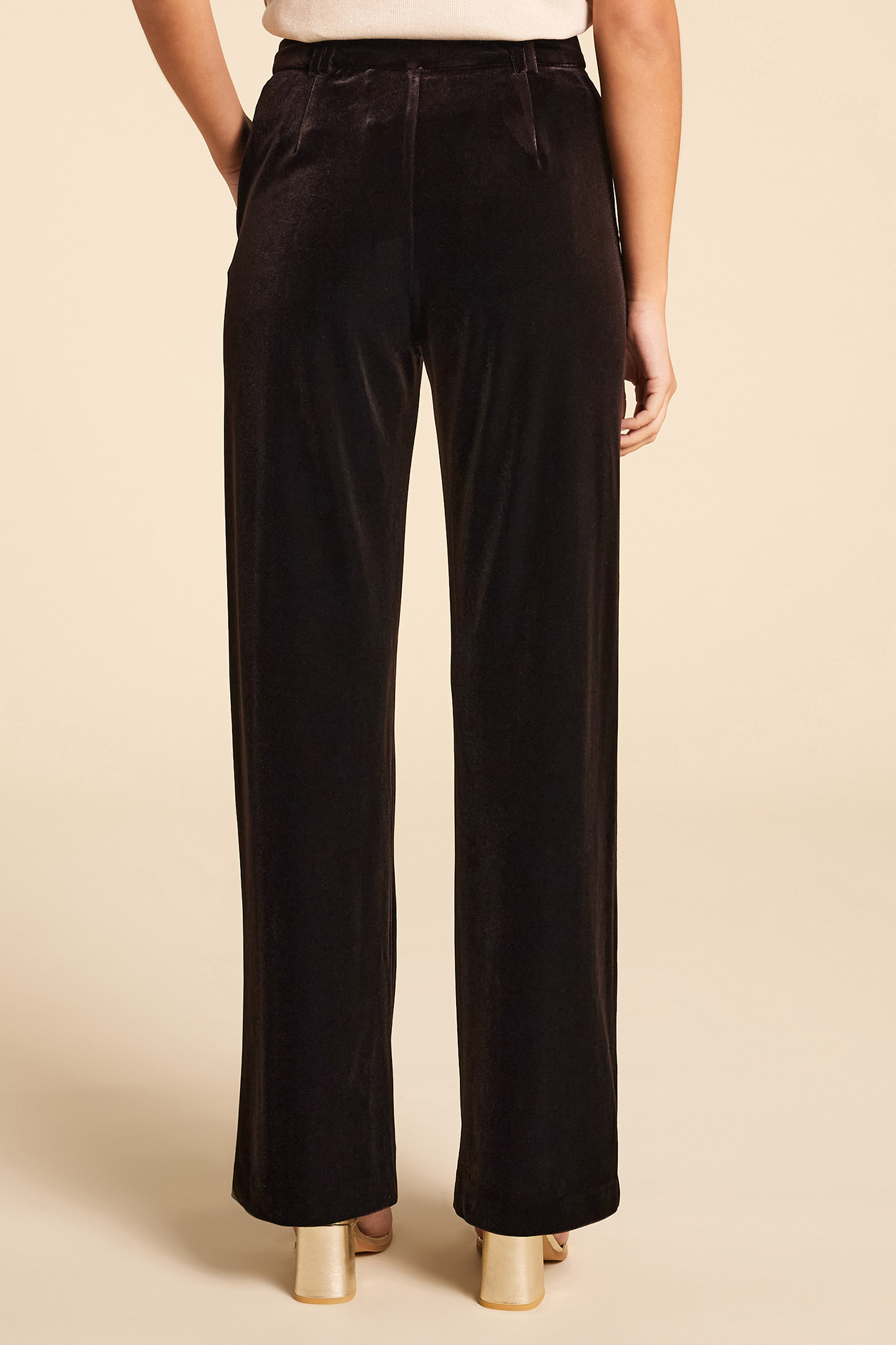 BROWN VELOUR SUIT PANTS 2