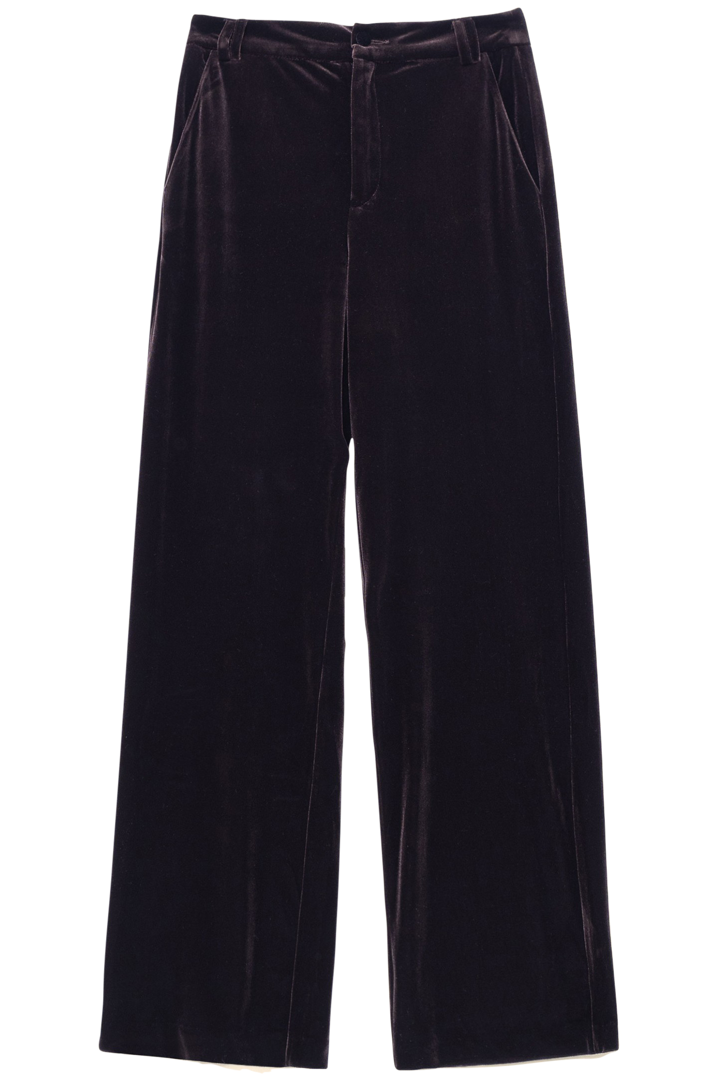 BROWN VELOUR SUIT PANTS 4