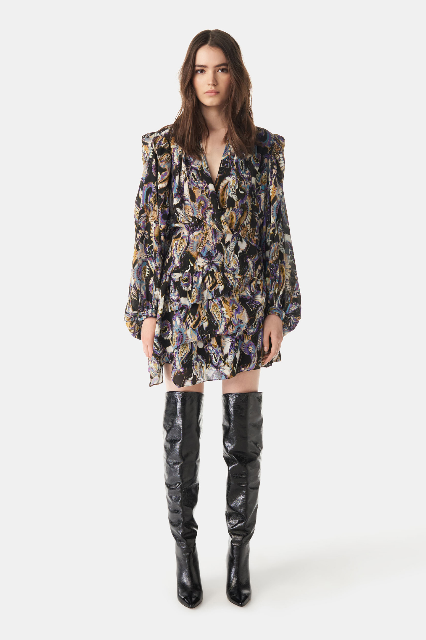 DENA TOP BLACK/PURPLE 2