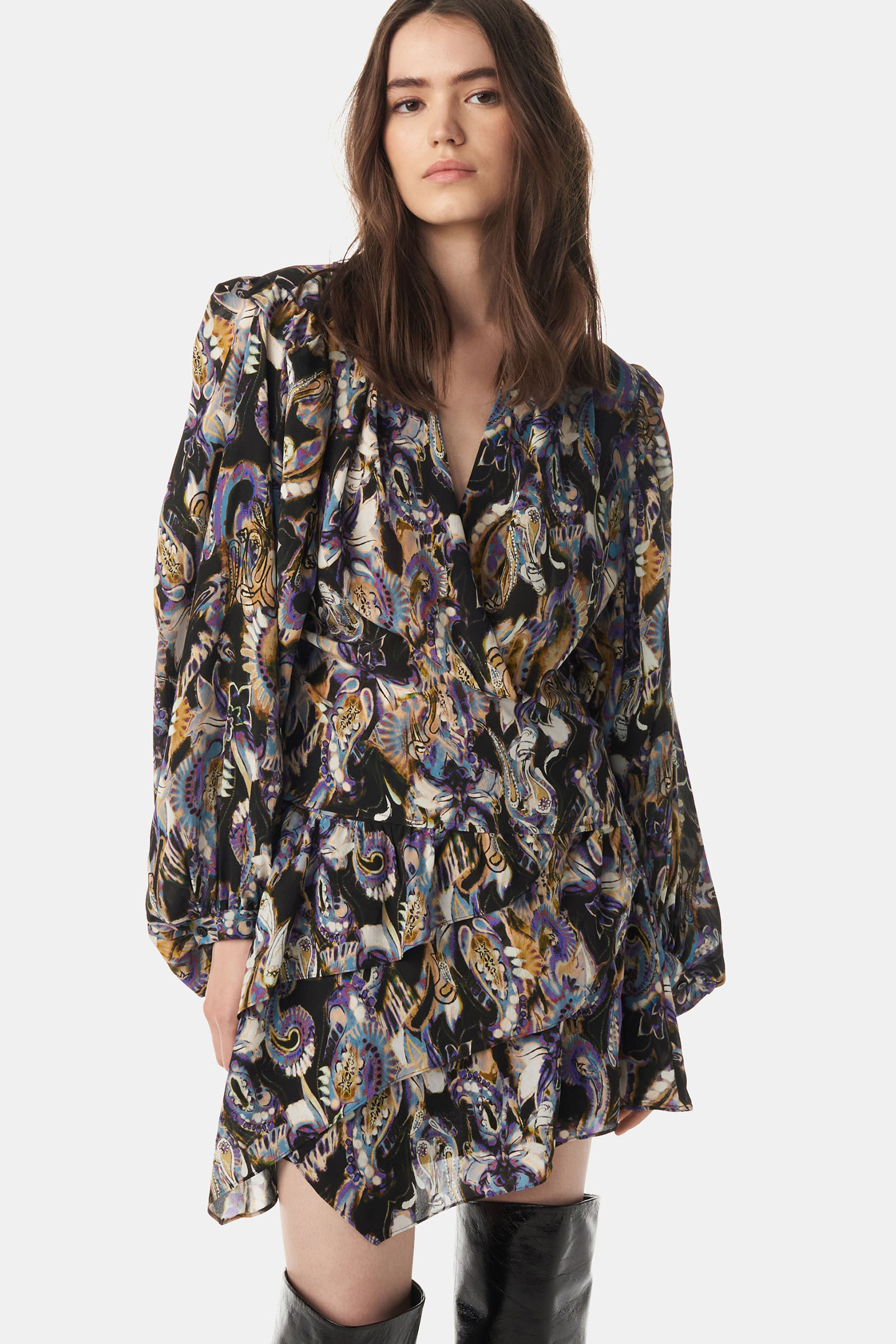 DENA TOP BLACK/PURPLE 5