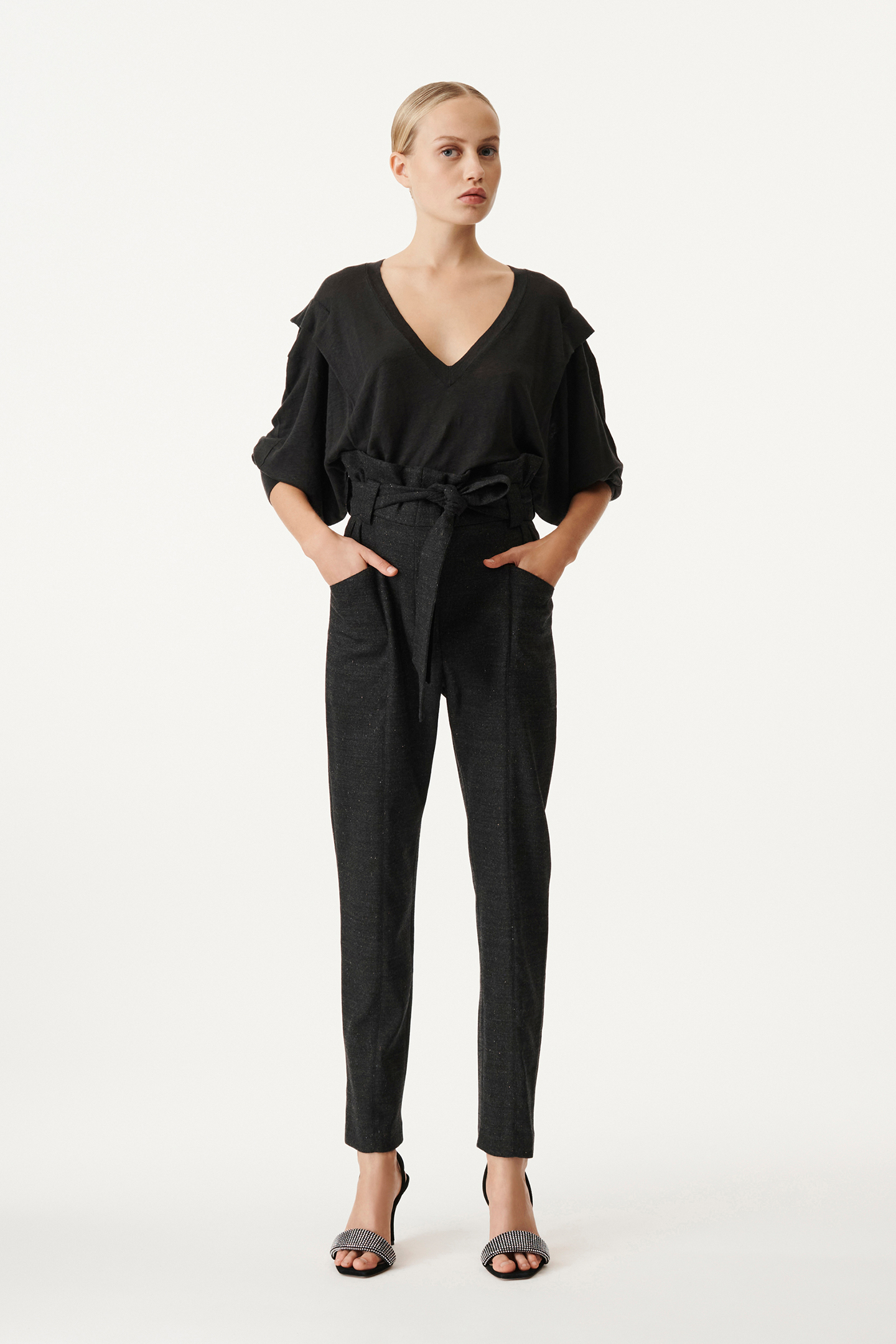 LONYA TROUSER DARK GREY/BLACK 1