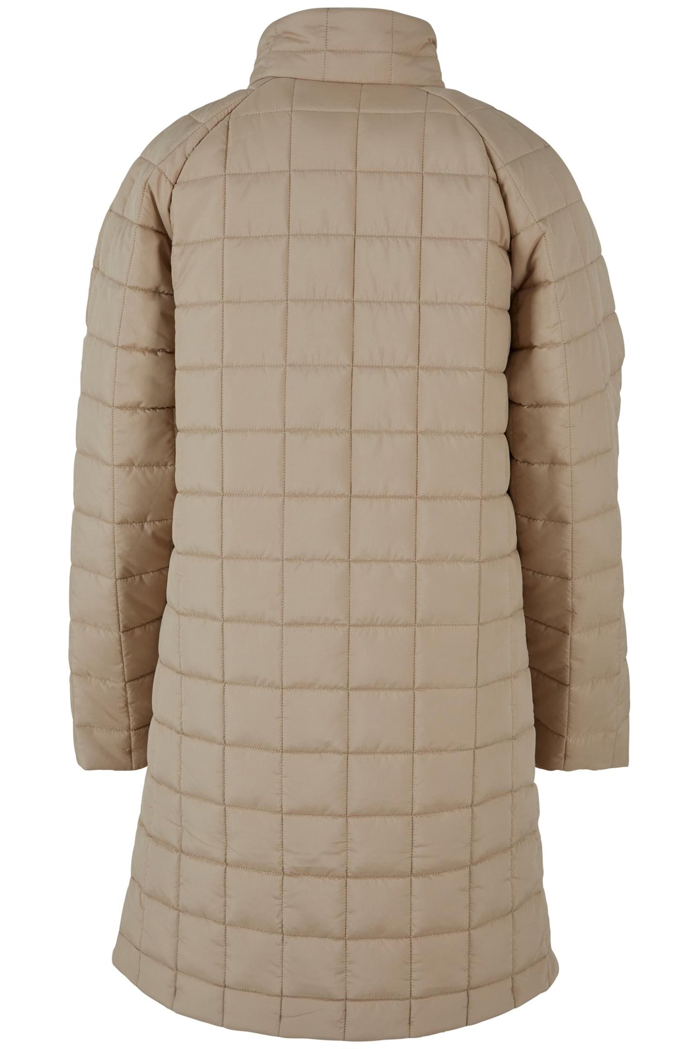 LADIES QUILTED COAT WET SAND 2