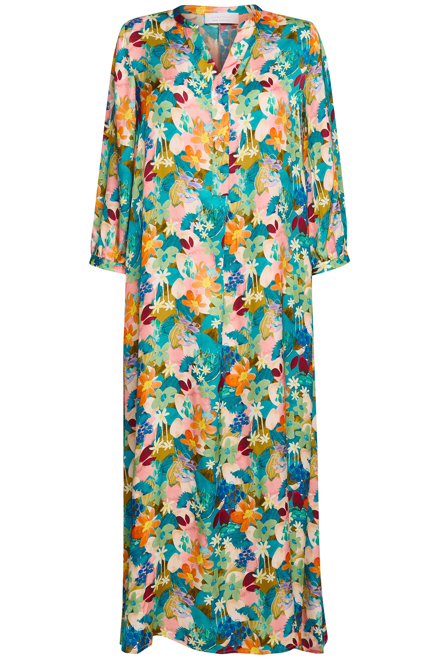 PRINTED V-NECK DRESS WITH FLOWER PRINT RECYCLED ORIGINAL 4