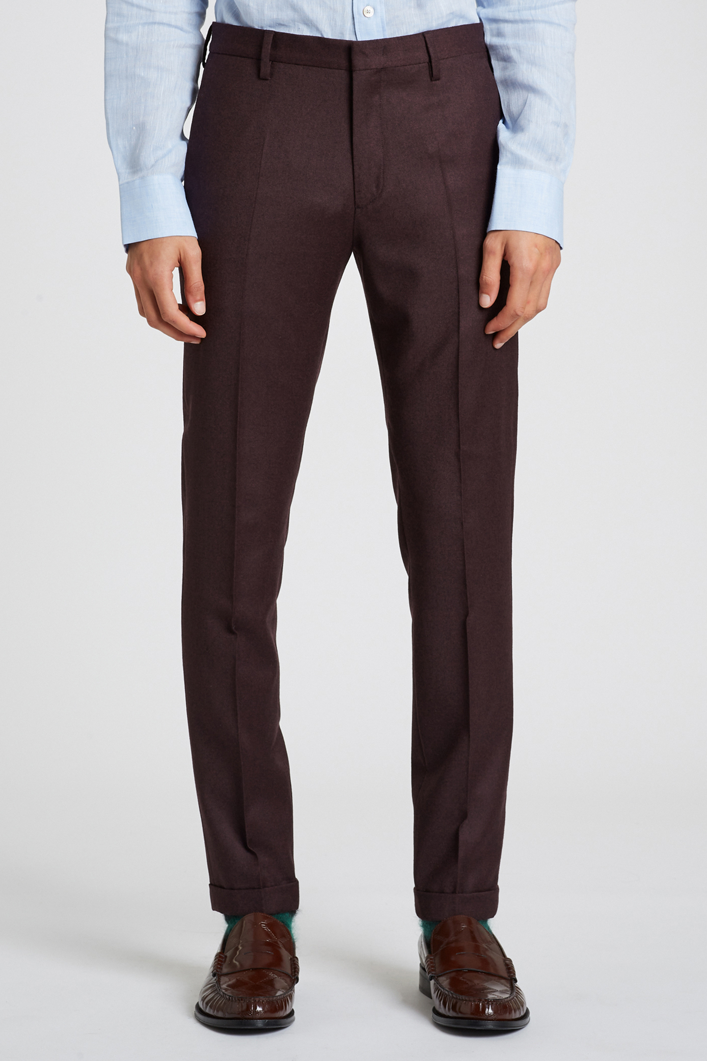 TROUSER VERY DARK RED 1