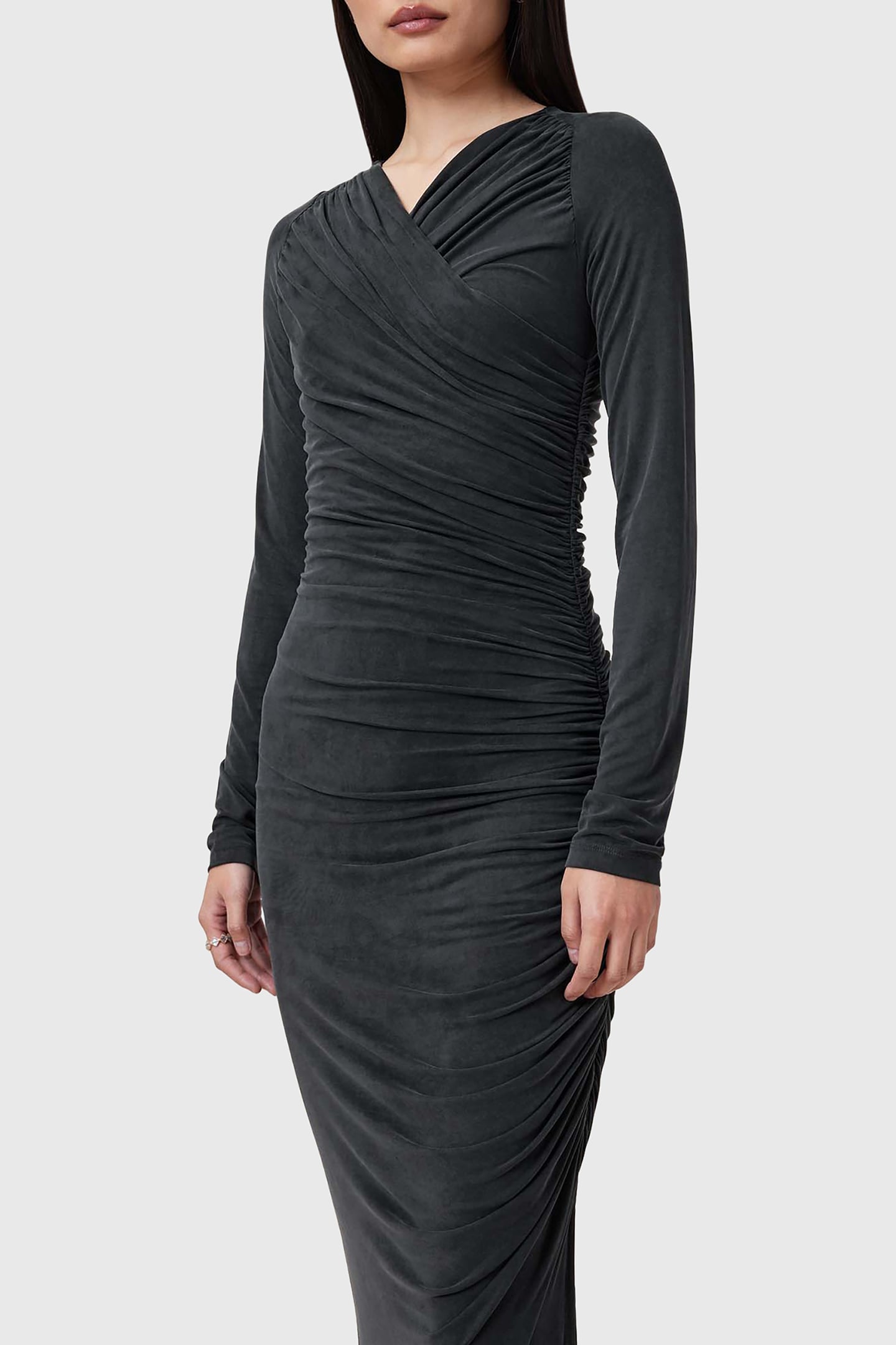 HANAKO CUPRO DRESS BLACK 6