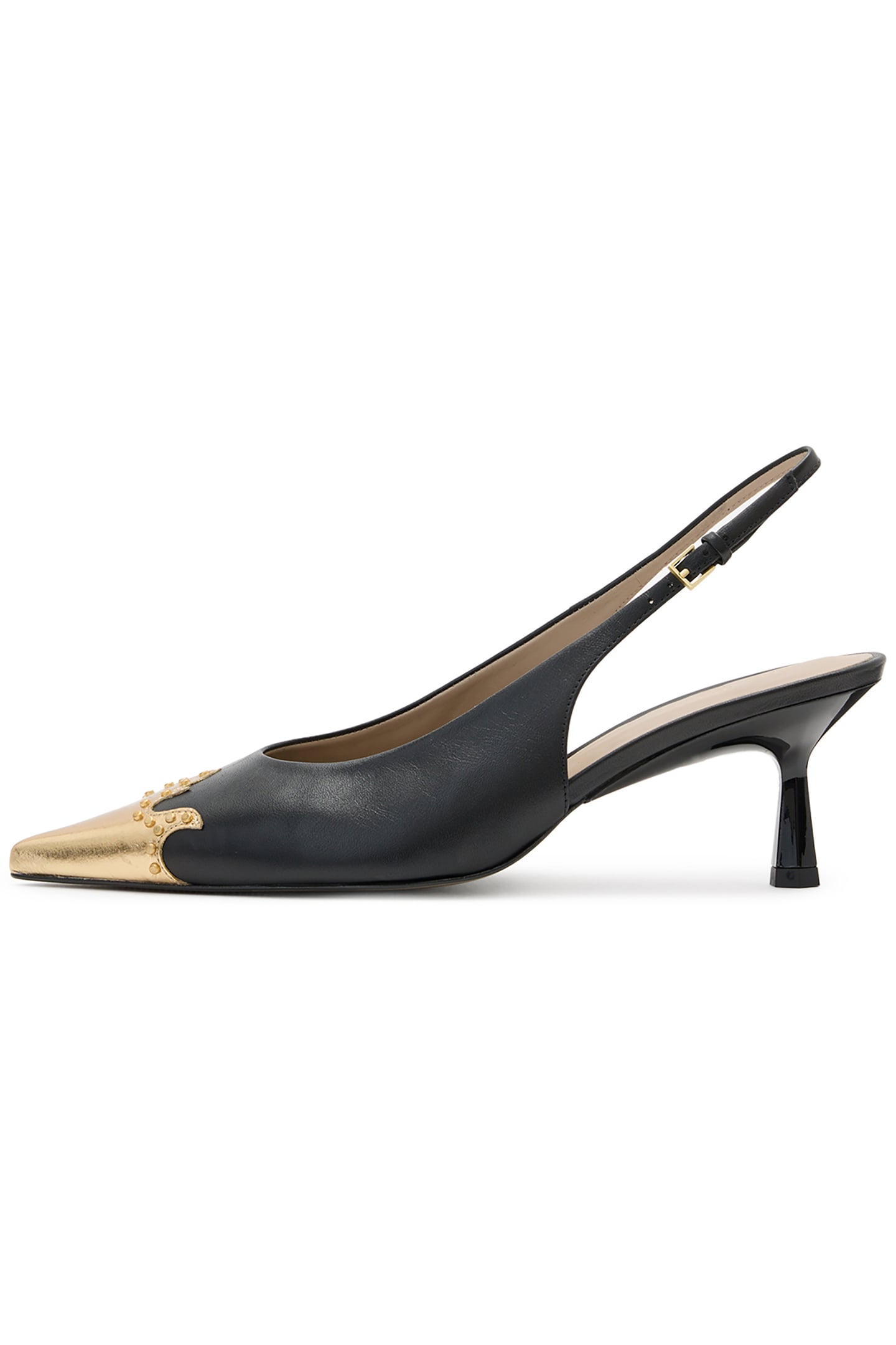 AllSaints Denver Slingback Black/gold Taglia: 37 | Infradito Outlet | Donna | Nero