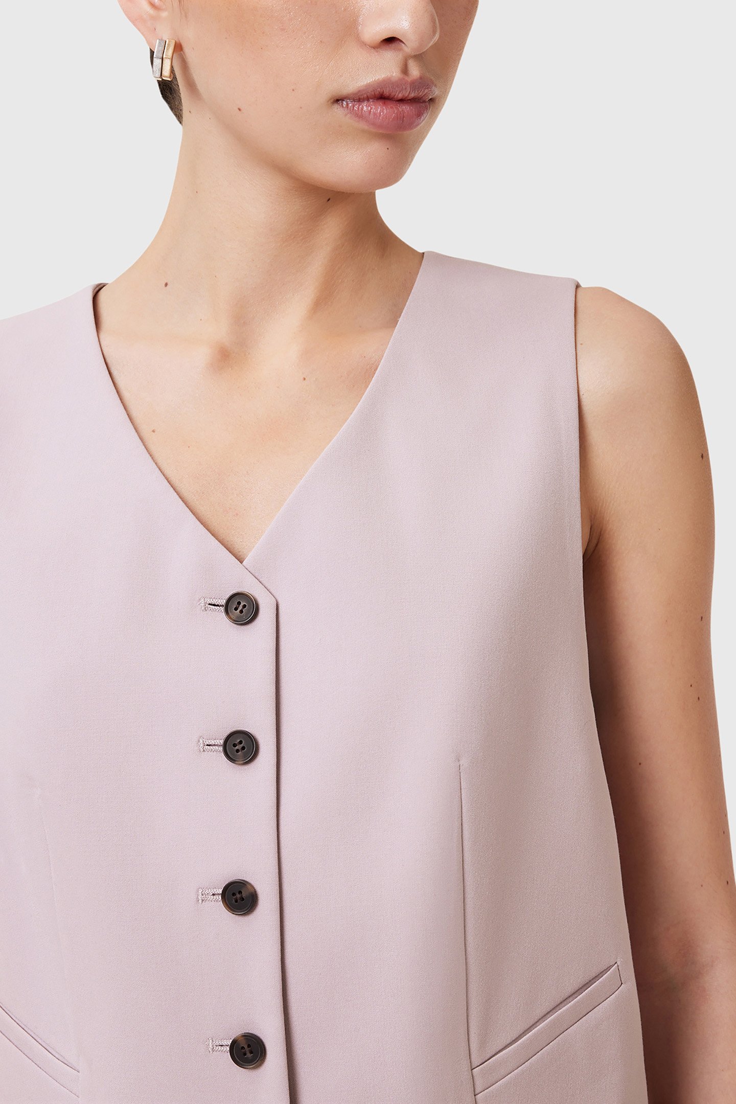 ALEIDA TRI WAISTCOAT MAUVE CHALK PINK 6