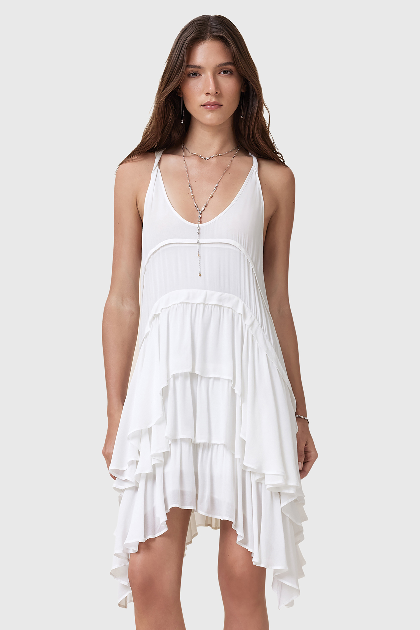 CAVARLY MINI DRESS OPTIC WHITE 6