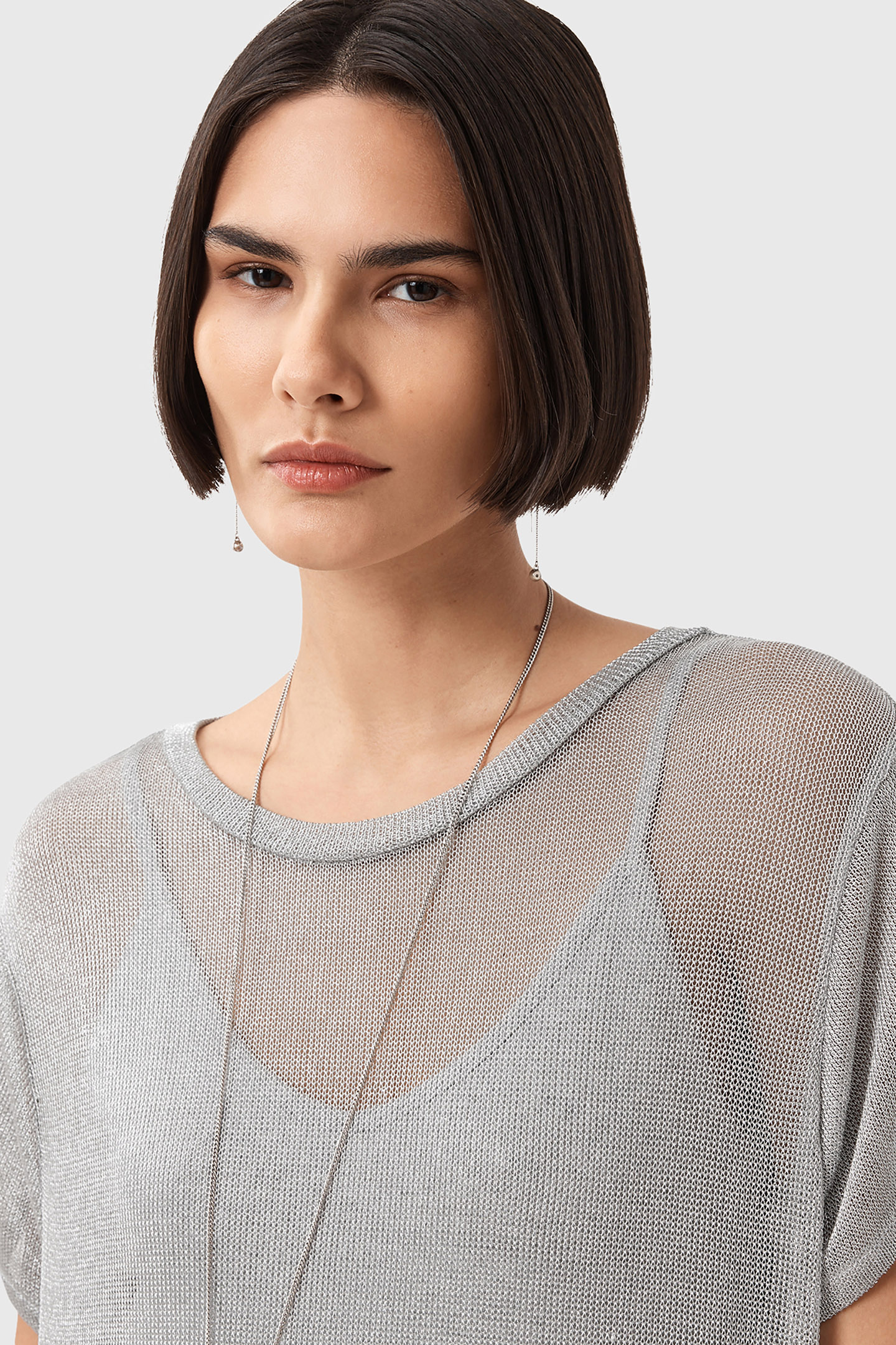 THEA SPARKLE DRESS METALLIC SILVER 5