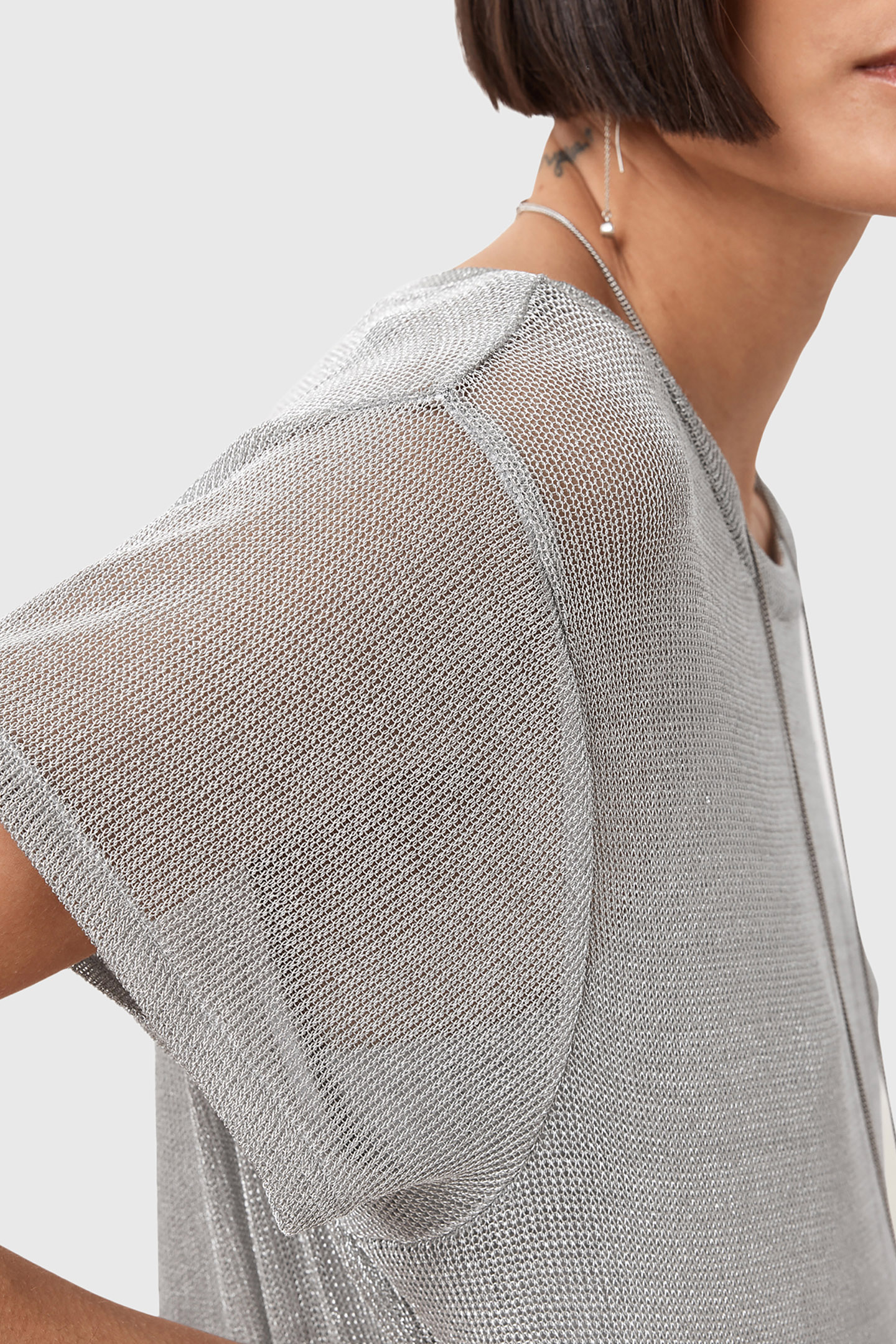 THEA SPARKLE DRESS METALLIC SILVER 6