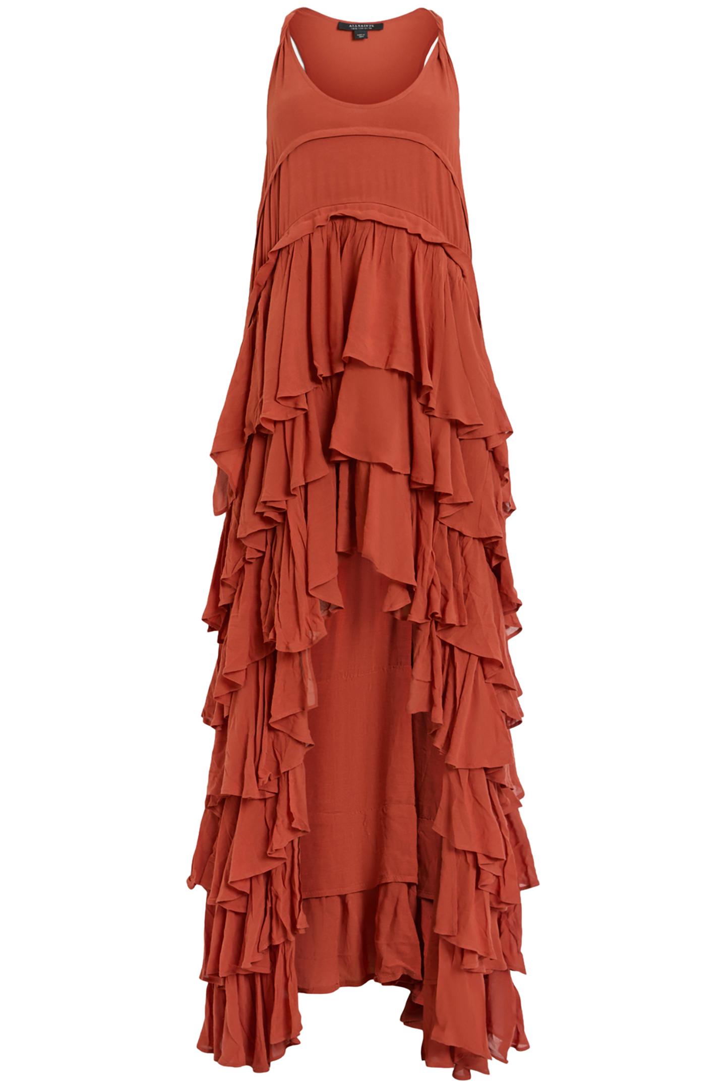 CAVARLY DRESS BURNT BRICK RED 3