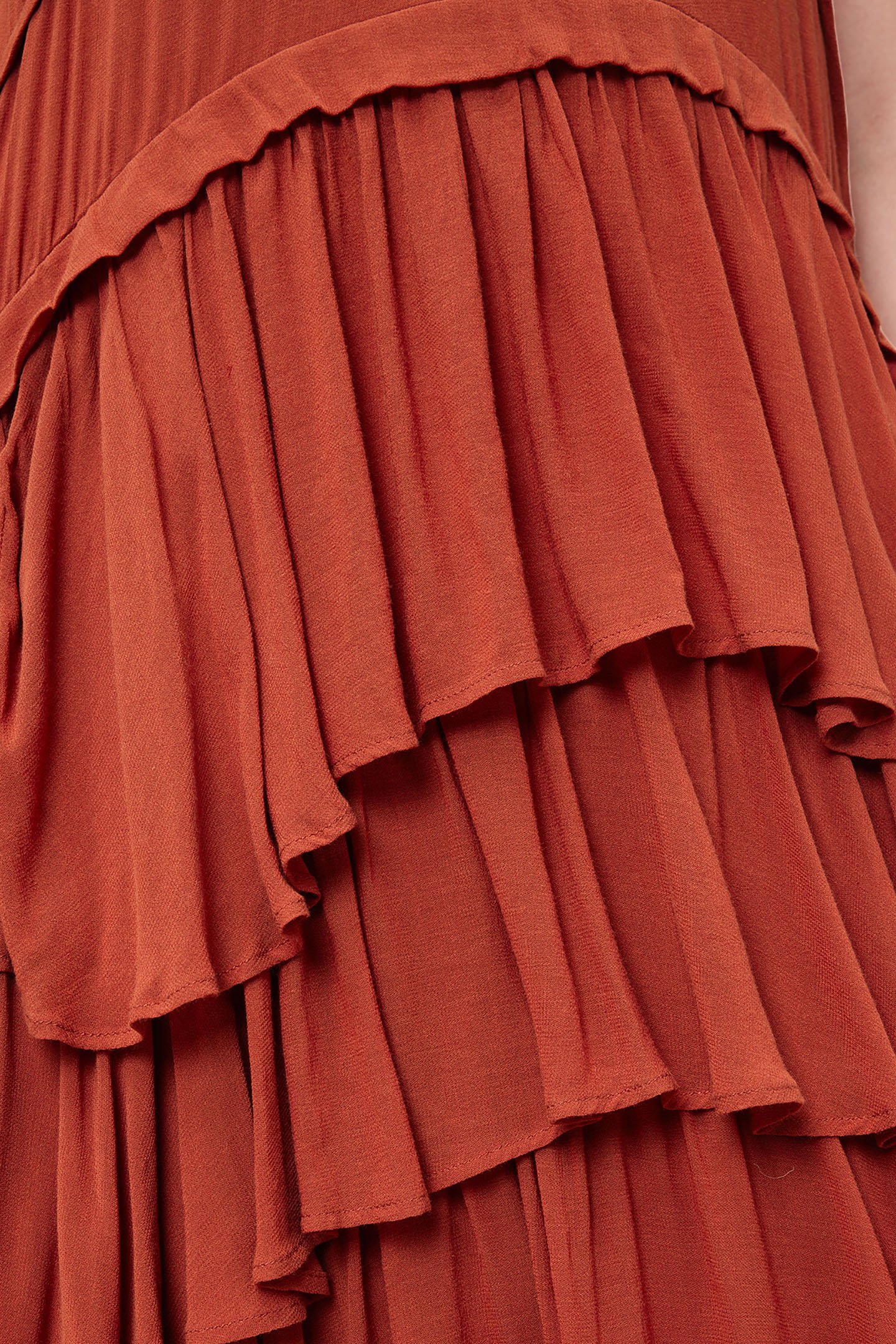 CAVARLY DRESS BURNT BRICK RED 9