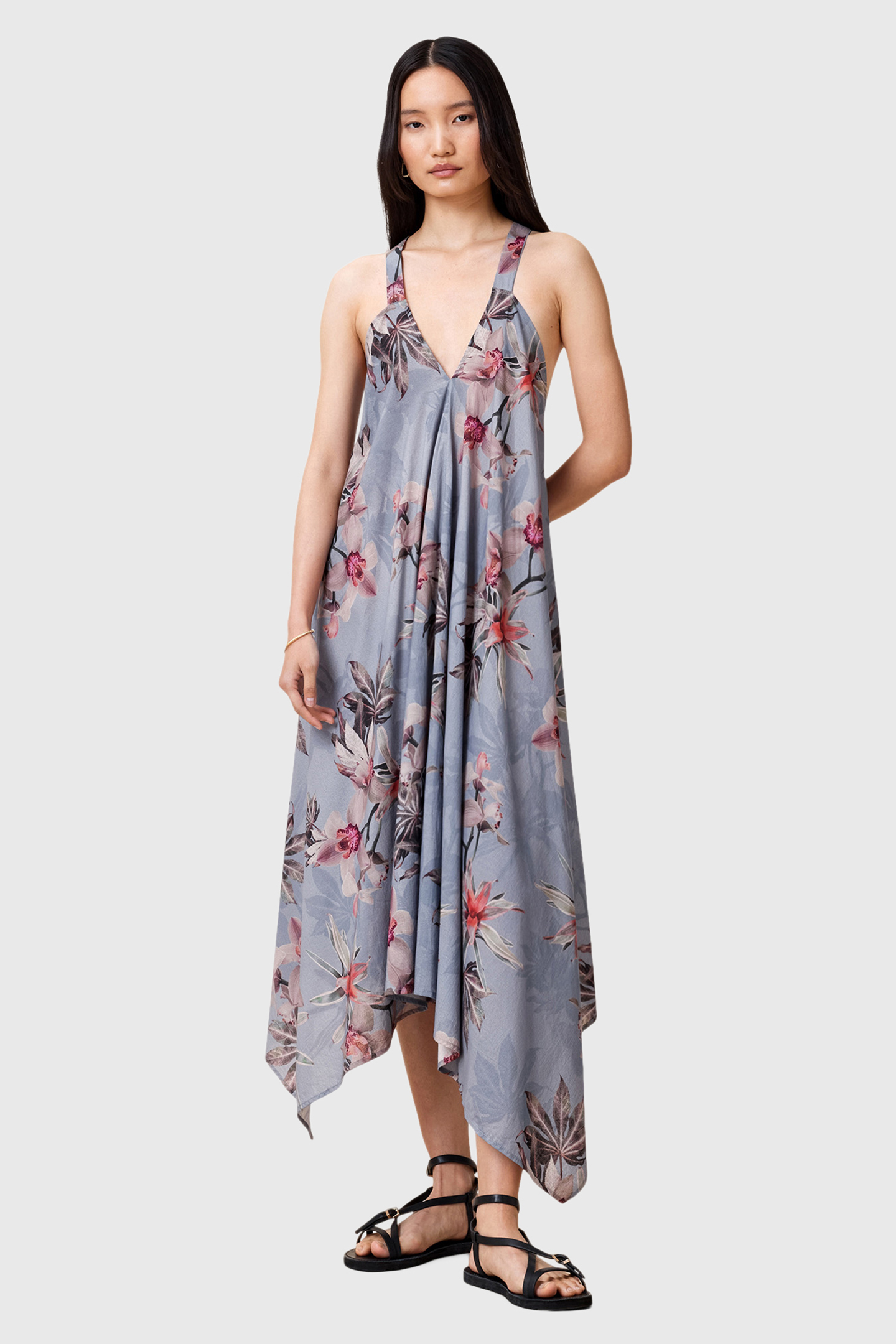 LIL DRESS ADENA DUSTY BLUE 1