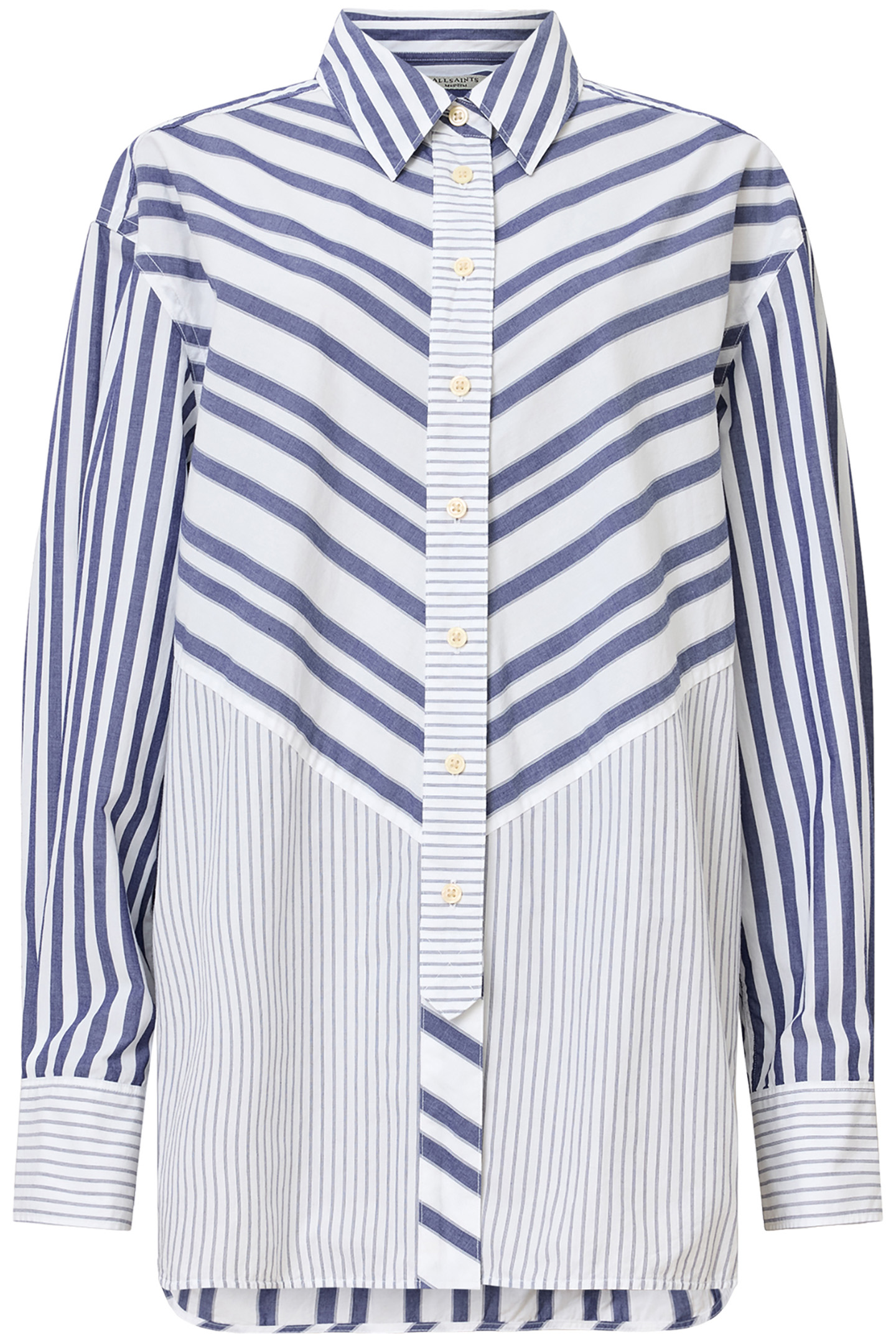 SHANNON STRIPE SHIRT WHITE/BLUE 4