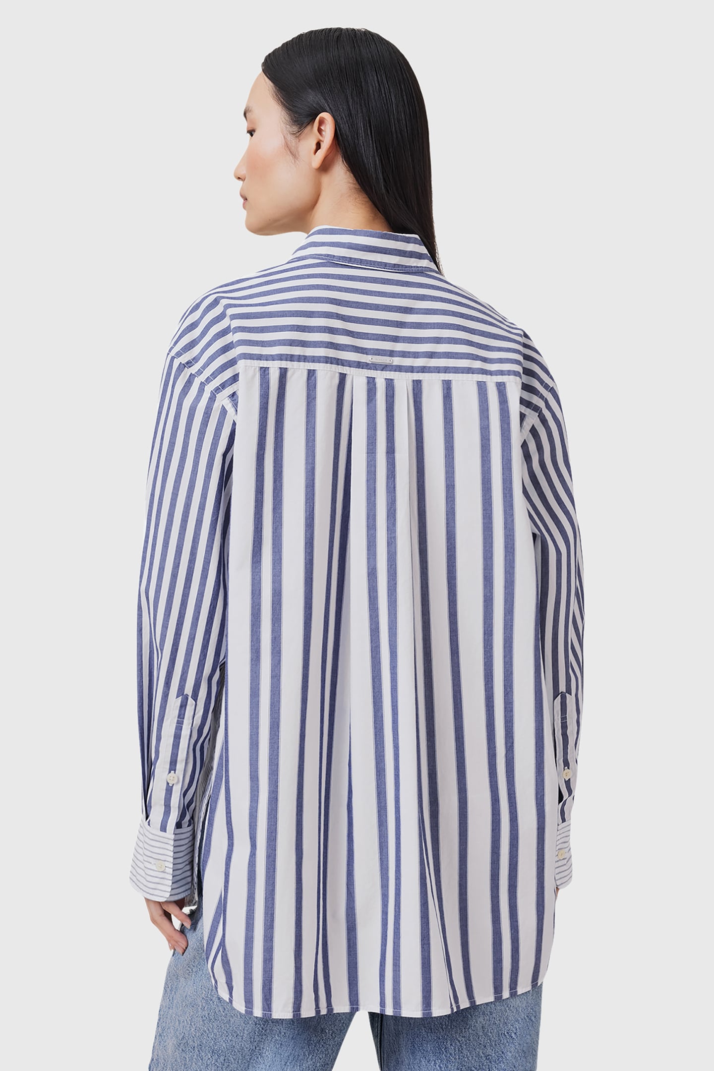 SHANNON STRIPE SHIRT WHITE/BLUE 2