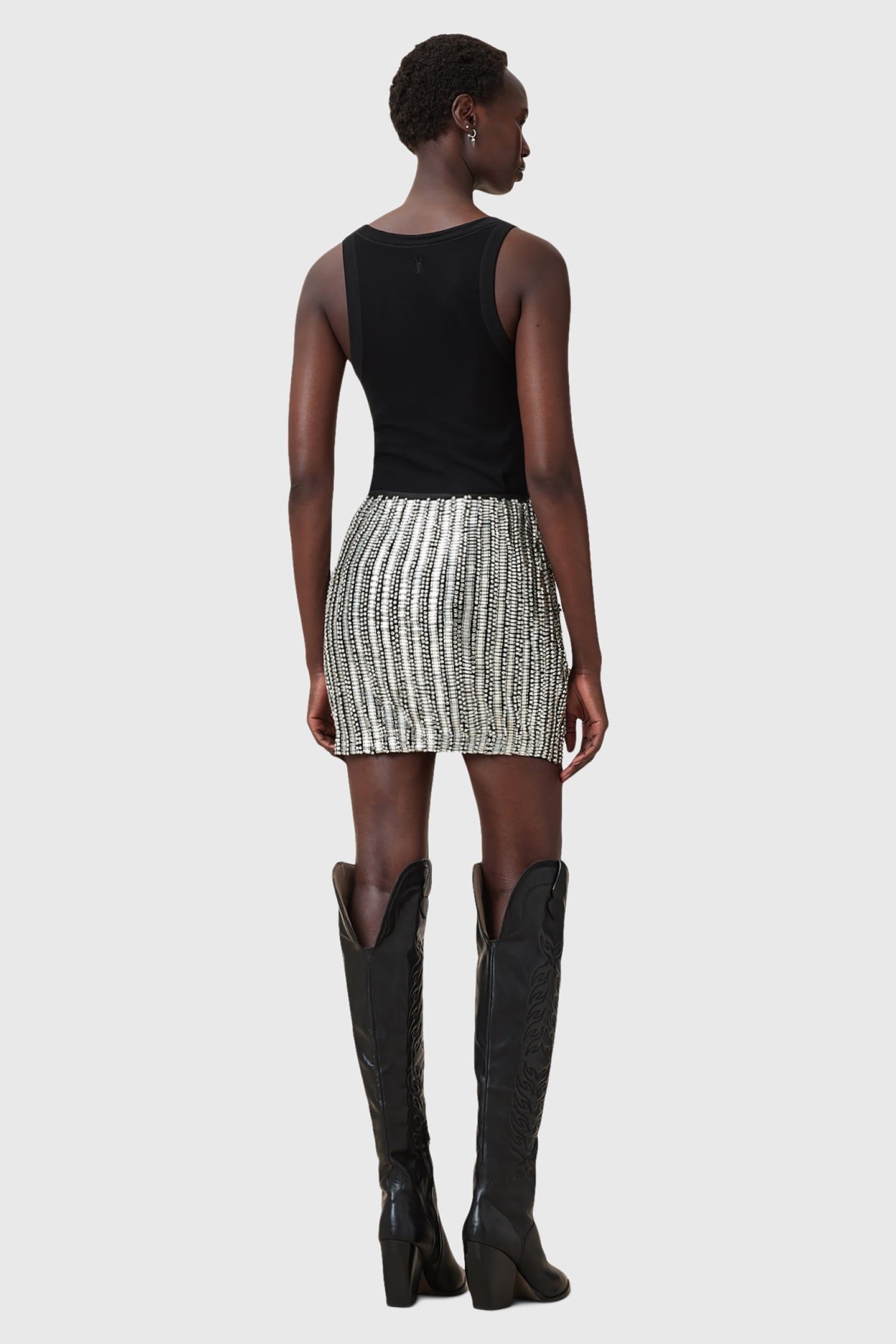 JAMILIA EMB SKIRT SILVER 4