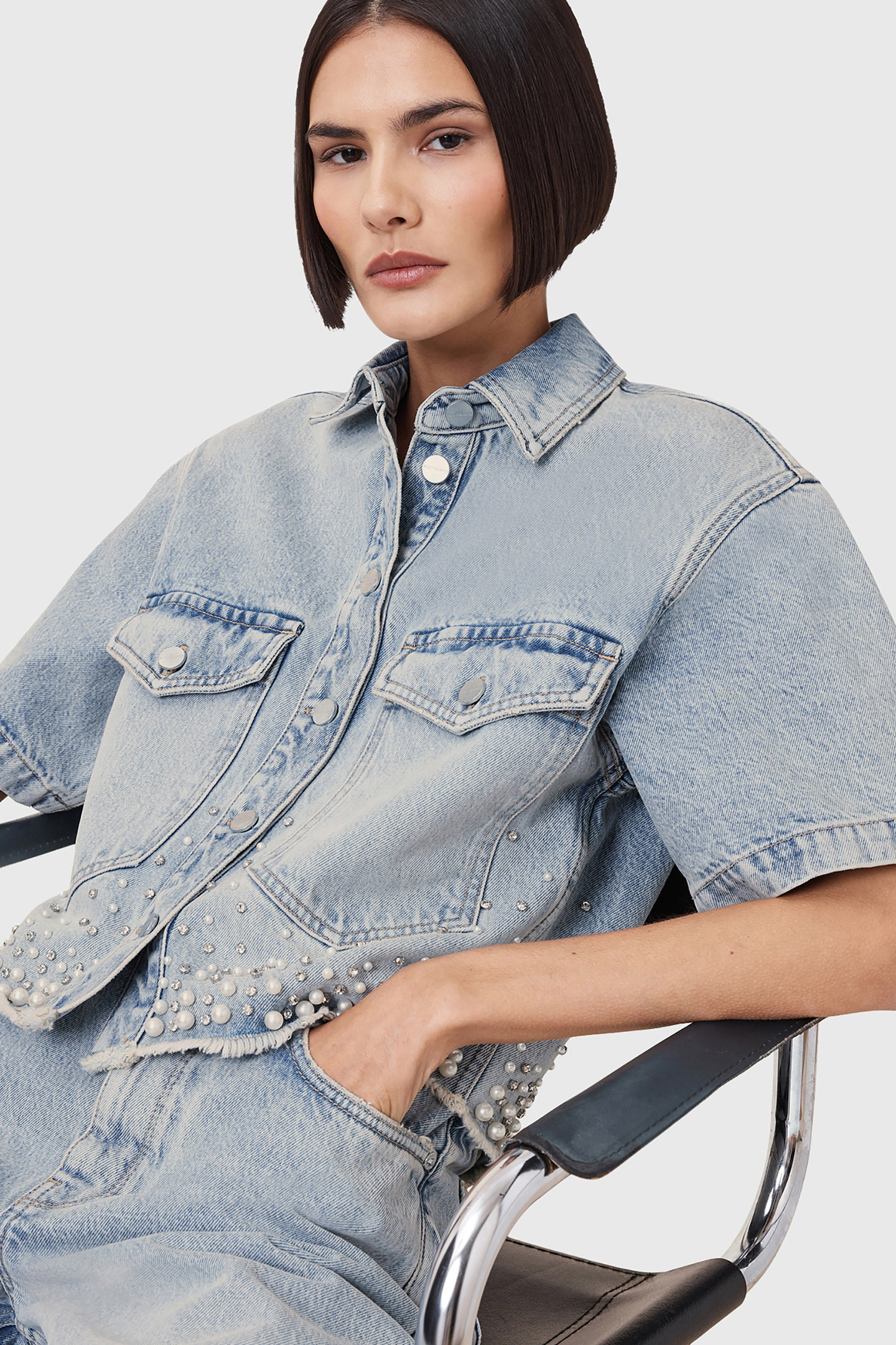 TOVE EMB SHIRT LIGHT INDIGO 5