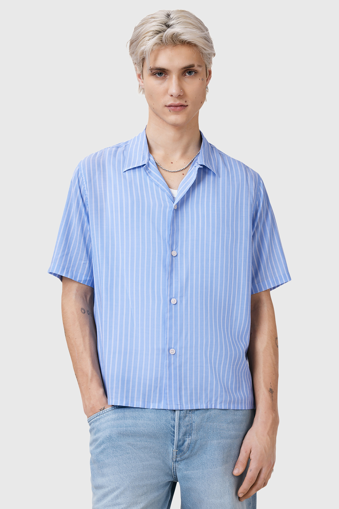 ARRAN SS SHIRT AREO BLUE 1