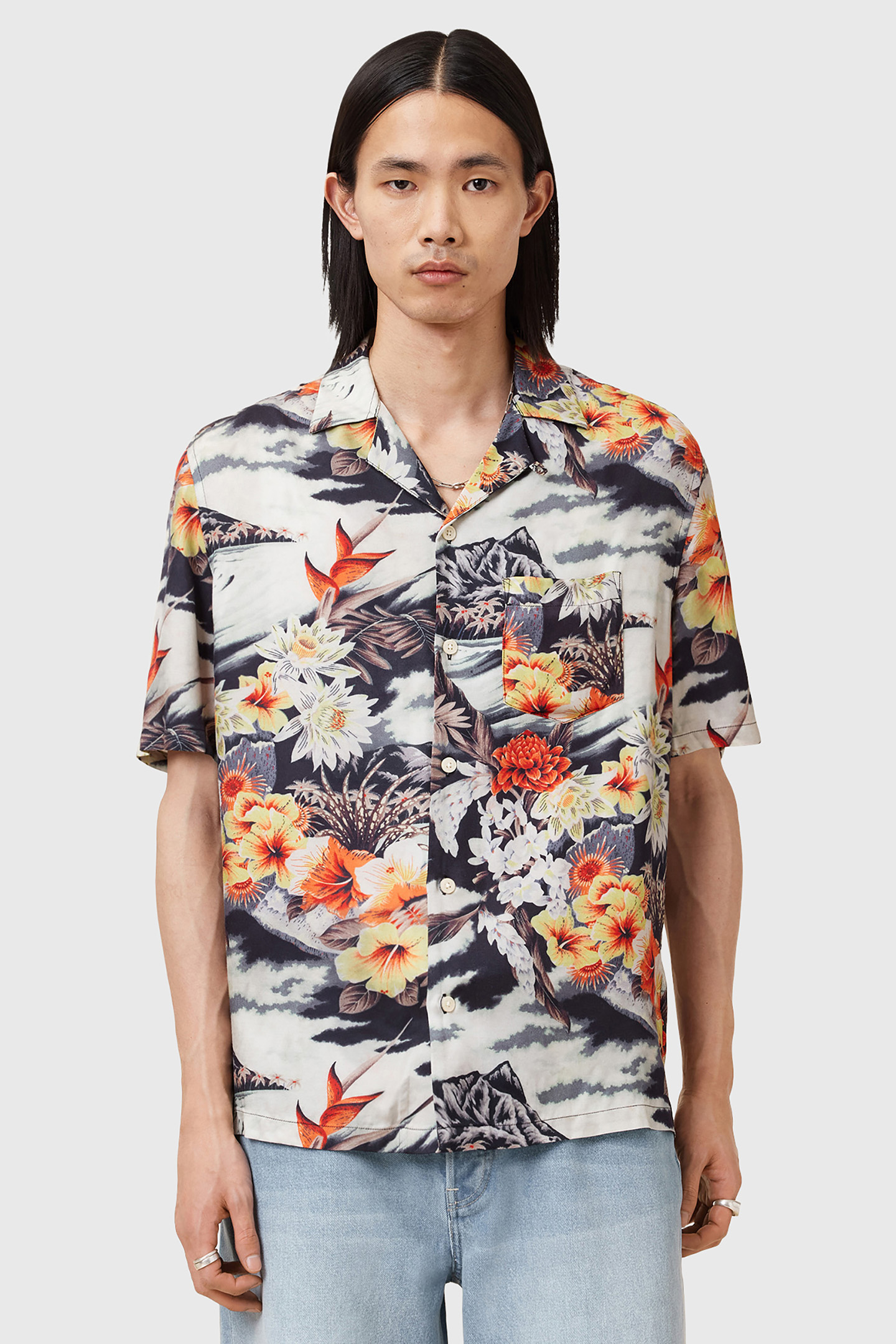 OSCANI SS SHIRT JET BLACK 1