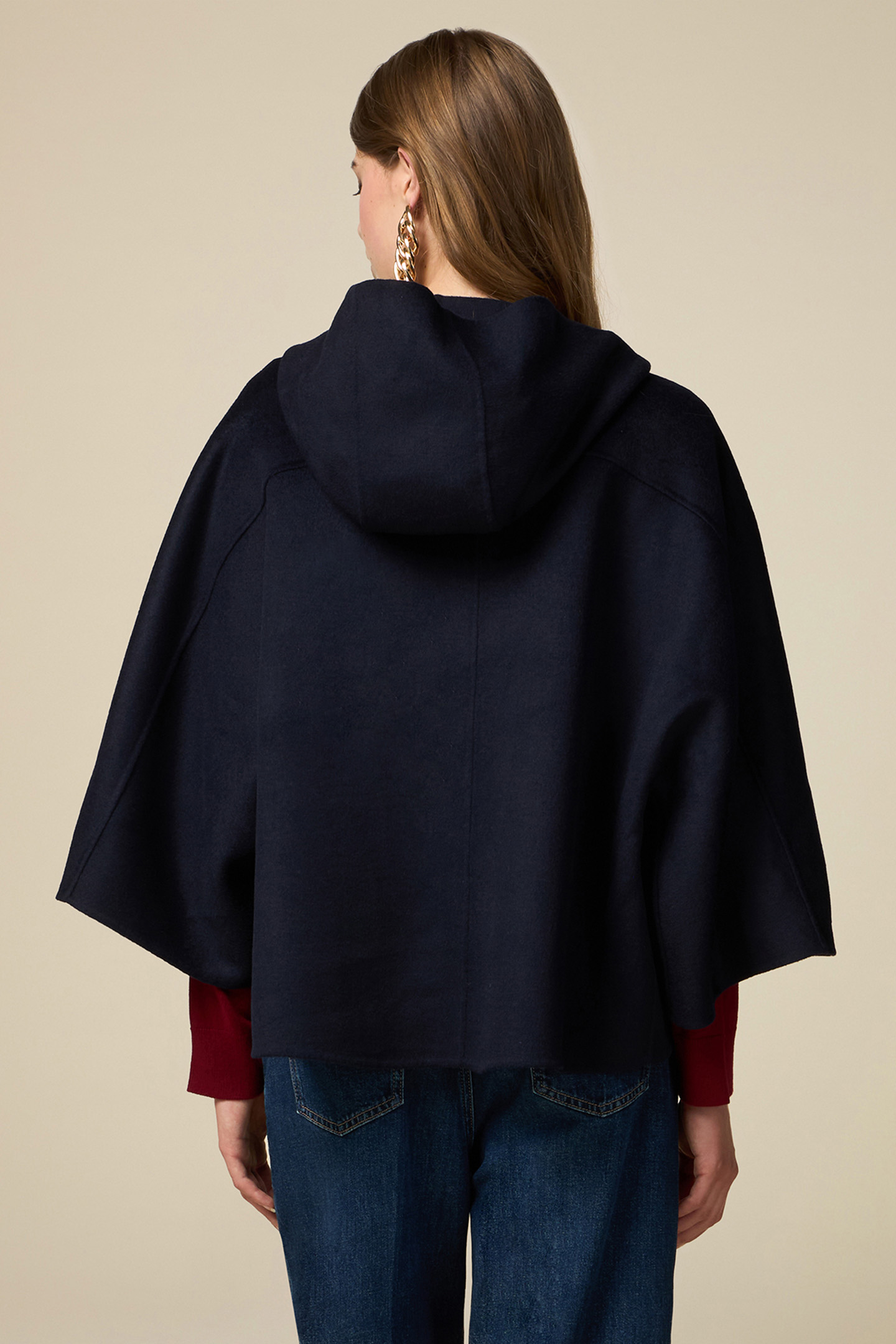 CLOTH CAPE WITH HOOD BLUE 2