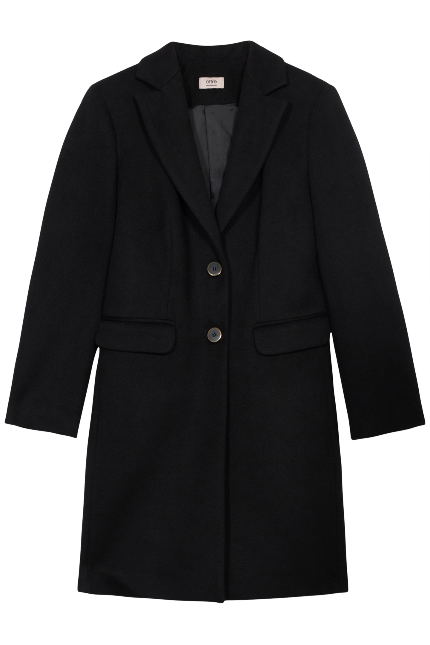 SINGLE-BREASTED COAT WITH POCKETS BLACK 3