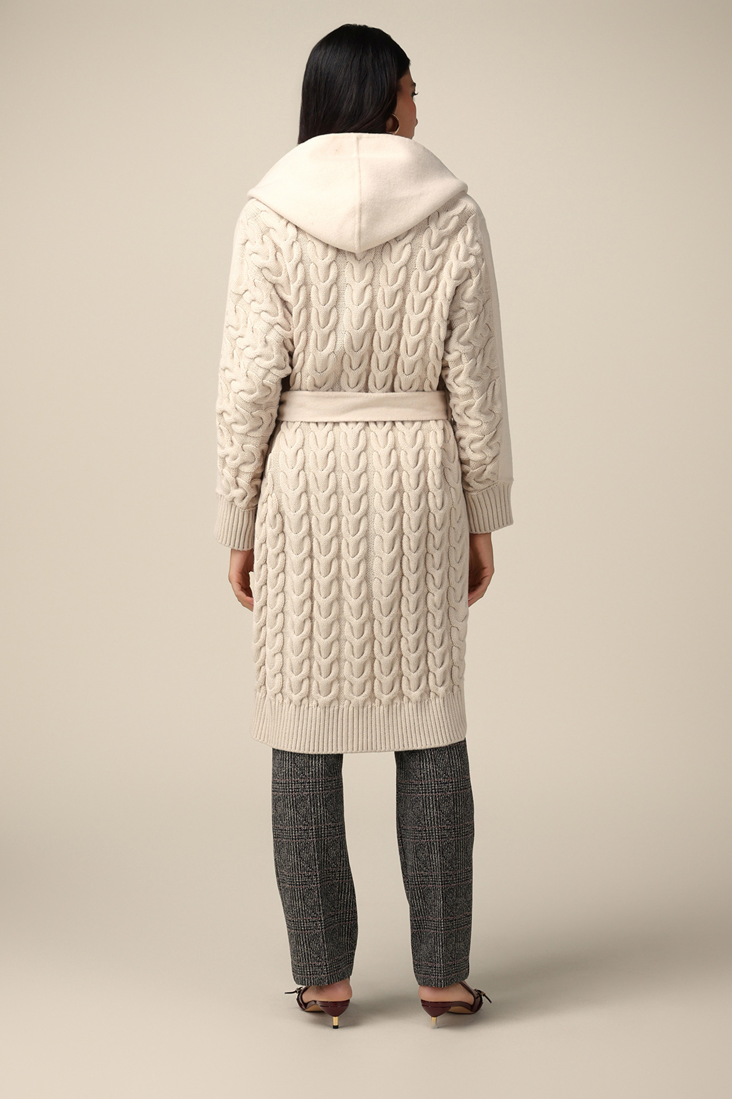CLOTH AND KNIT COAT BEIGE 2
