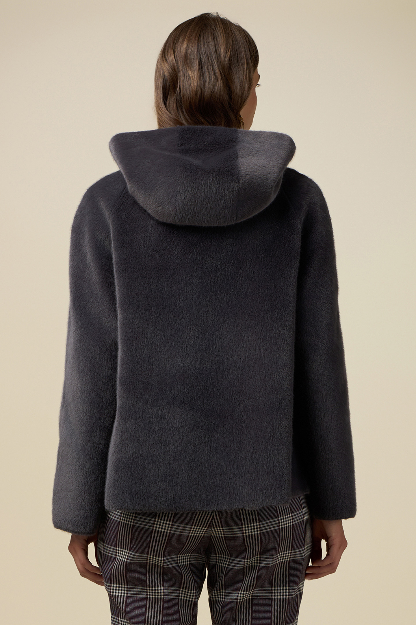 HOODED TEDDY BEAR JACKET GREY 2