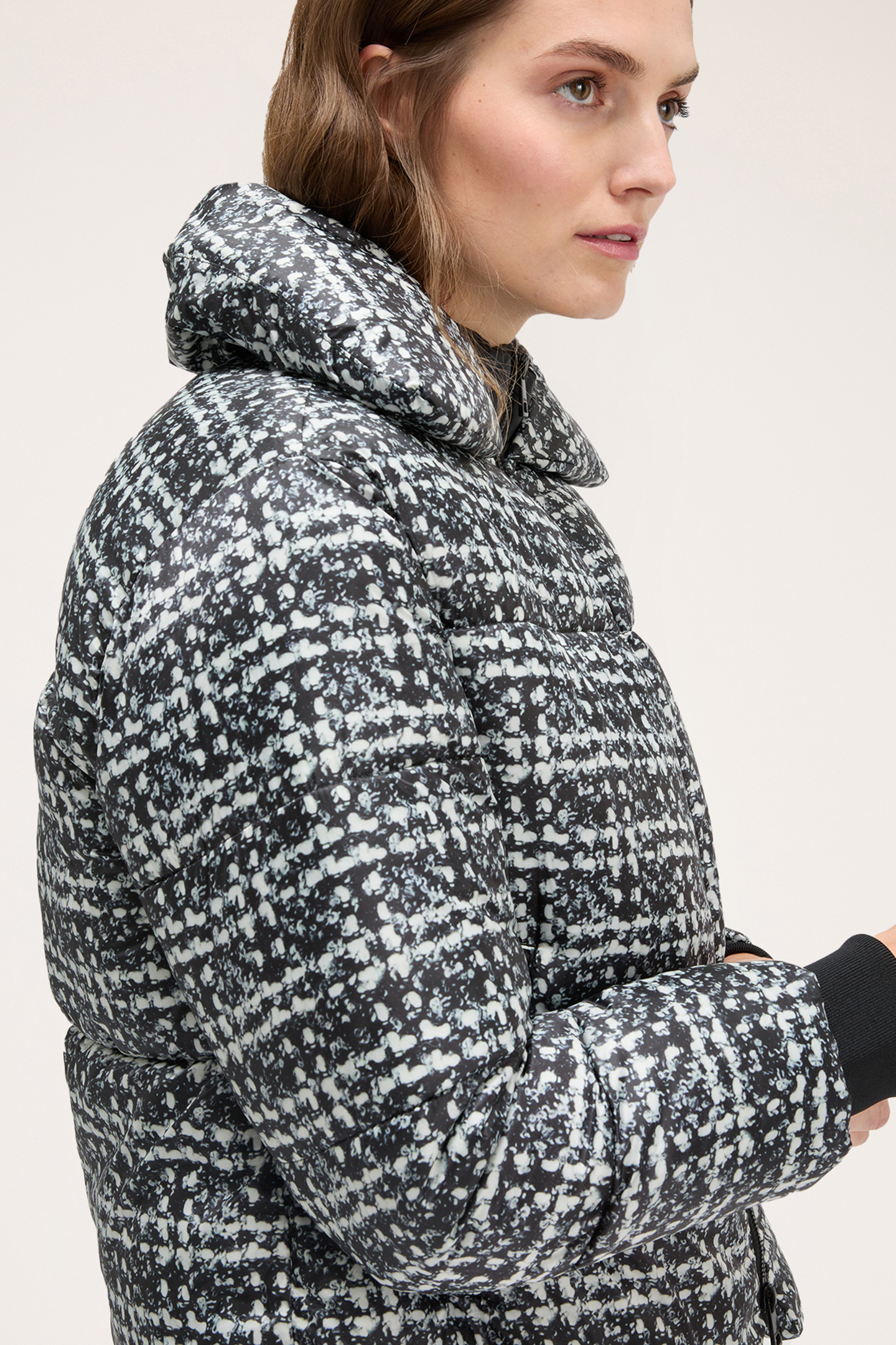 PRINTED PADDED JACKET WITH ZIP BLACK 5