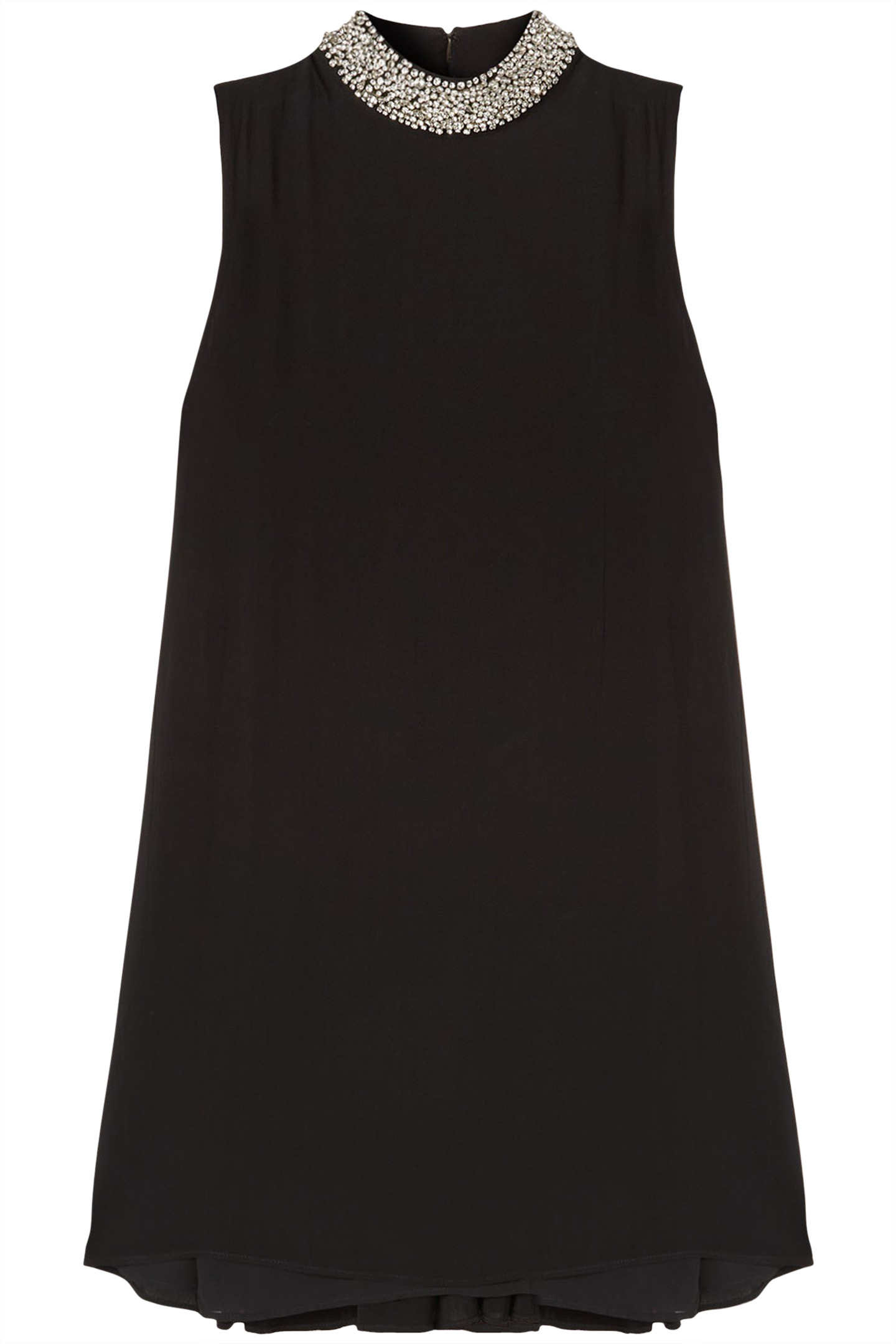FLOWING DRESS WITH EMBROIDERED COLLAR BLACK 4