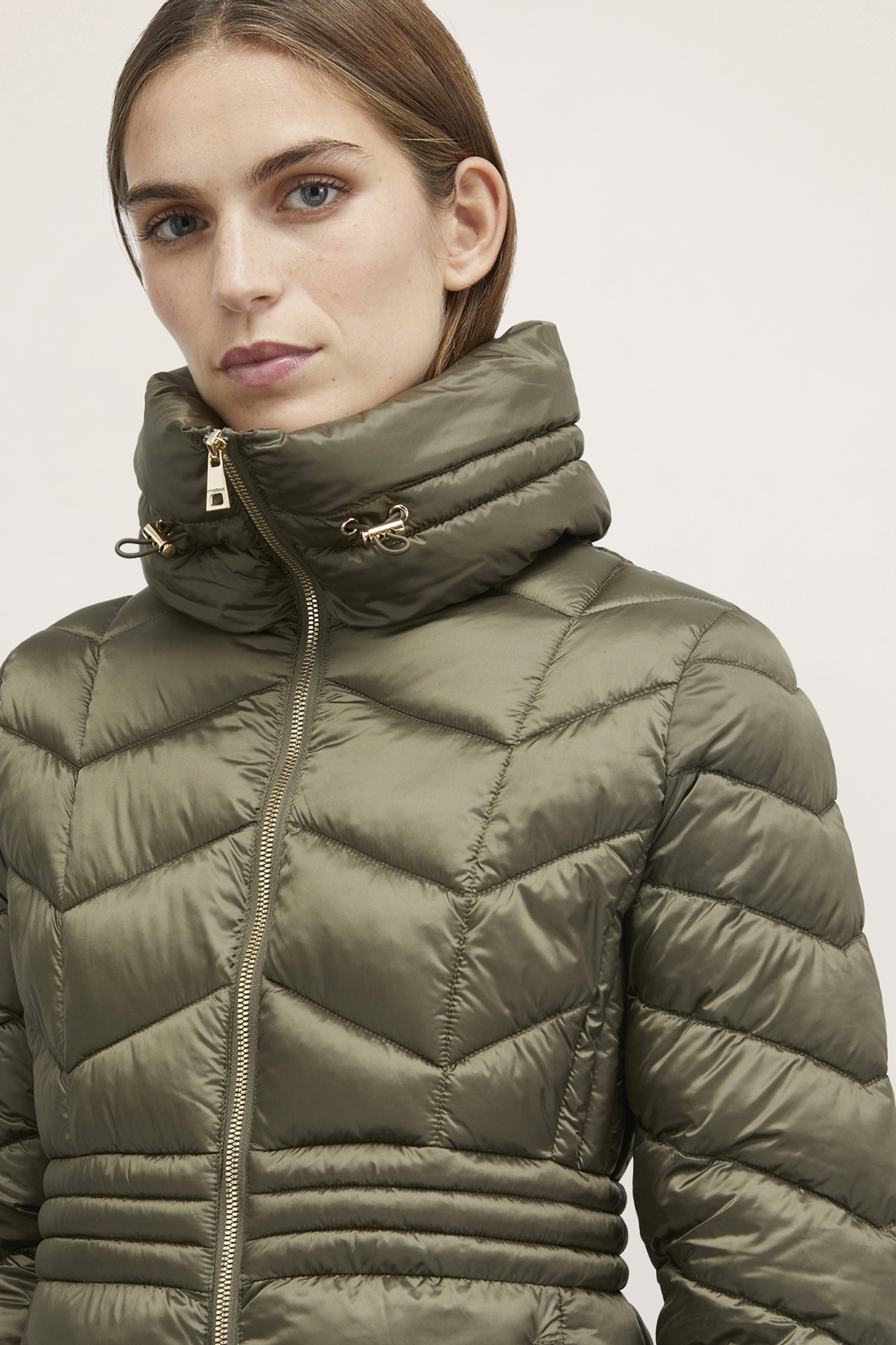 PADDED HIGH COLLAR JACKET MILITARY GREEN 5
