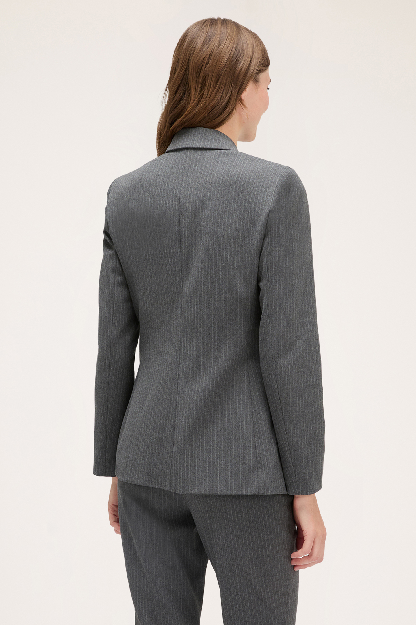 PINSTRIPED DOUBLE-BREASTED JACKET GREY 2
