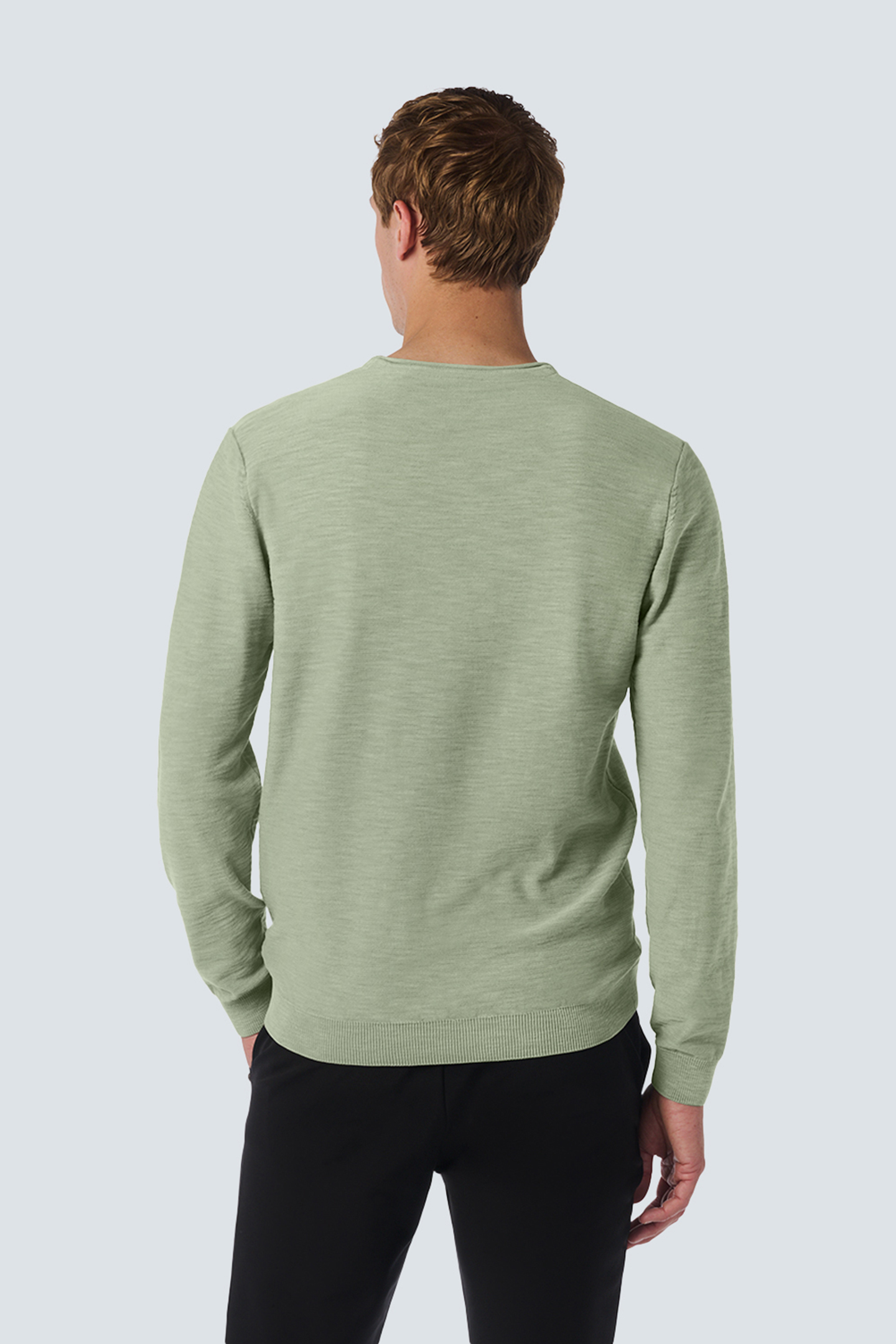 PULLOVER CREWNECK GARMENT DYED + STONE WASHED SMOKE 2