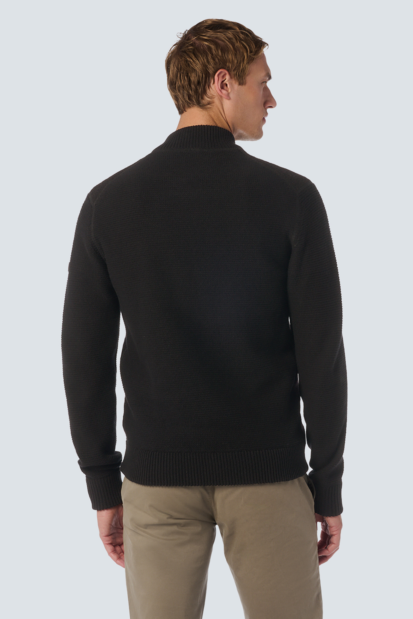 CARDIGAN BOMBER WITH WOOL BLACK 2