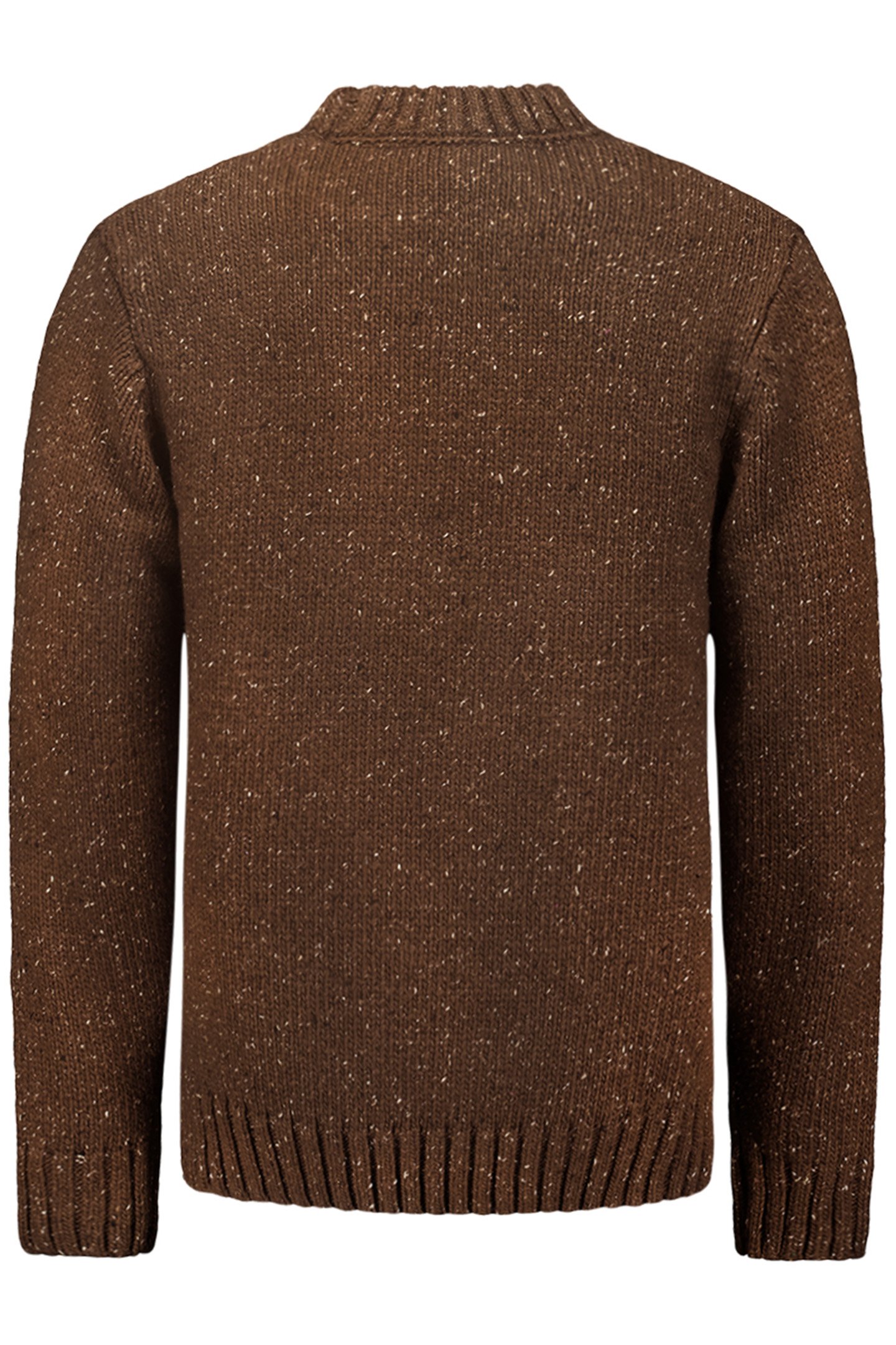 PULLOVER CREWNECK JACQUARD PATTERN WITH SILK BROWN 5