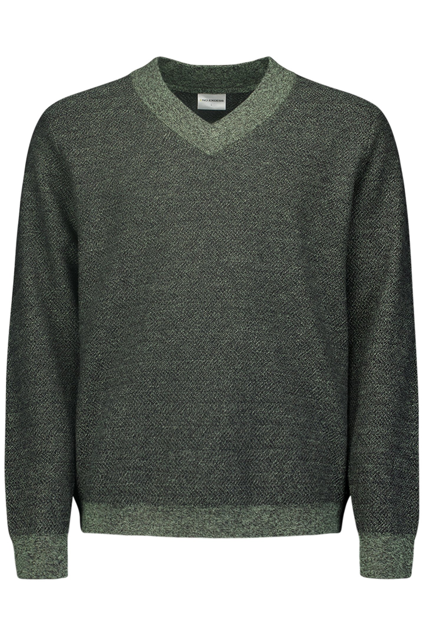 PULLOVER V-NECK 2 COLOURED WITH WOOL SMOKE 1
