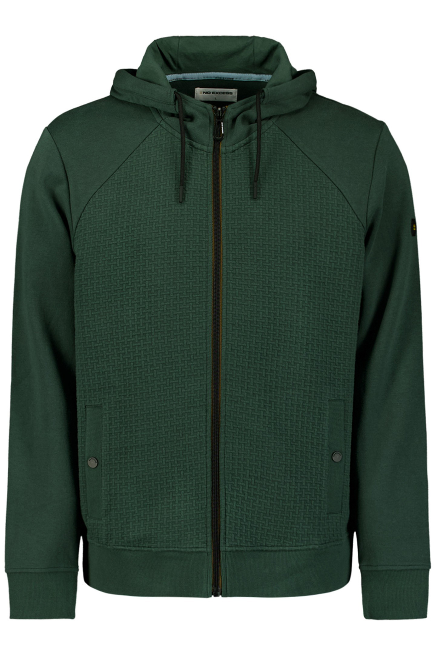 SWEATER HOODED FULL ZIPPER DOUBLE LAYER JACQUARD STRETCH DAR 4