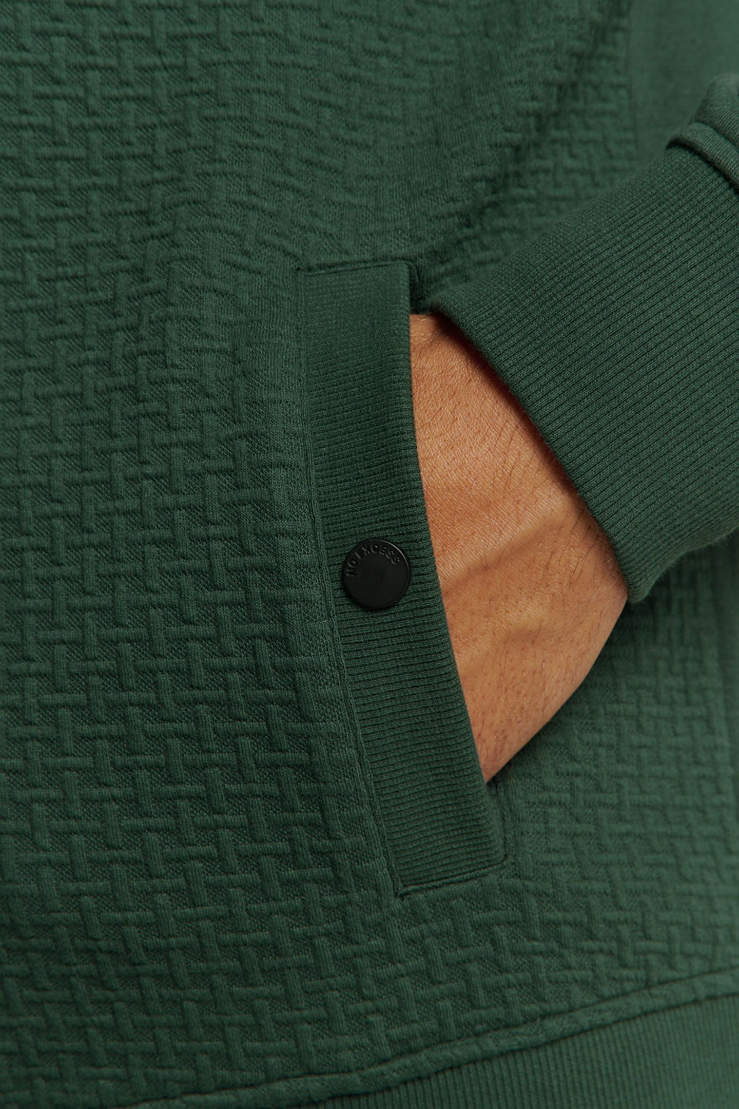 SWEATER HOODED FULL ZIPPER DOUBLE LAYER JACQUARD STRETCH DAR 7