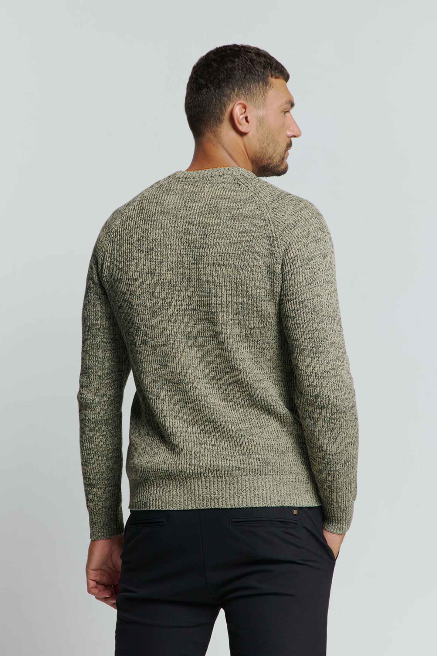 PULLOVER CREWNECK 3 COLOURED RIB SMOKE 2