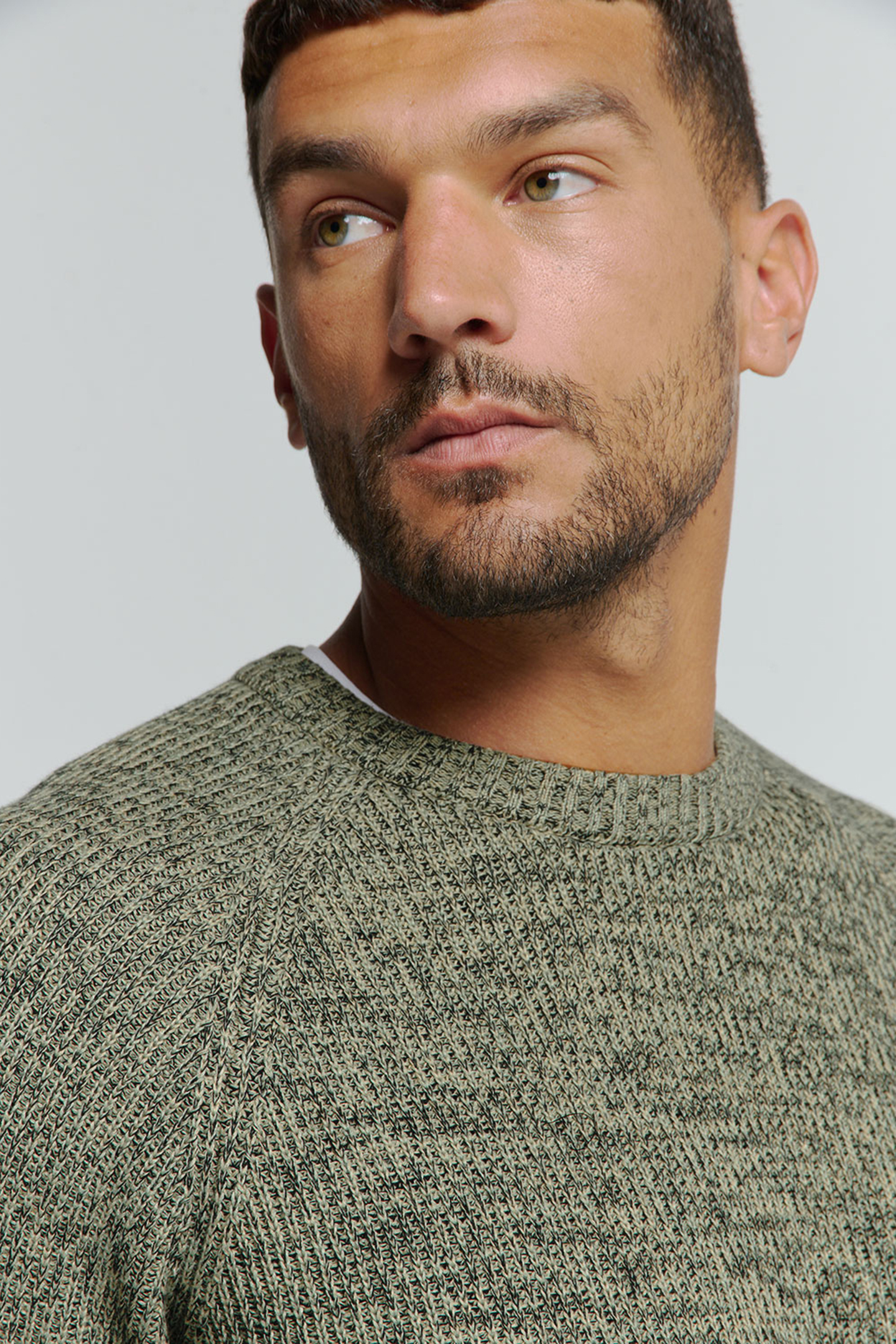 PULLOVER CREWNECK 3 COLOURED RIB SMOKE 6