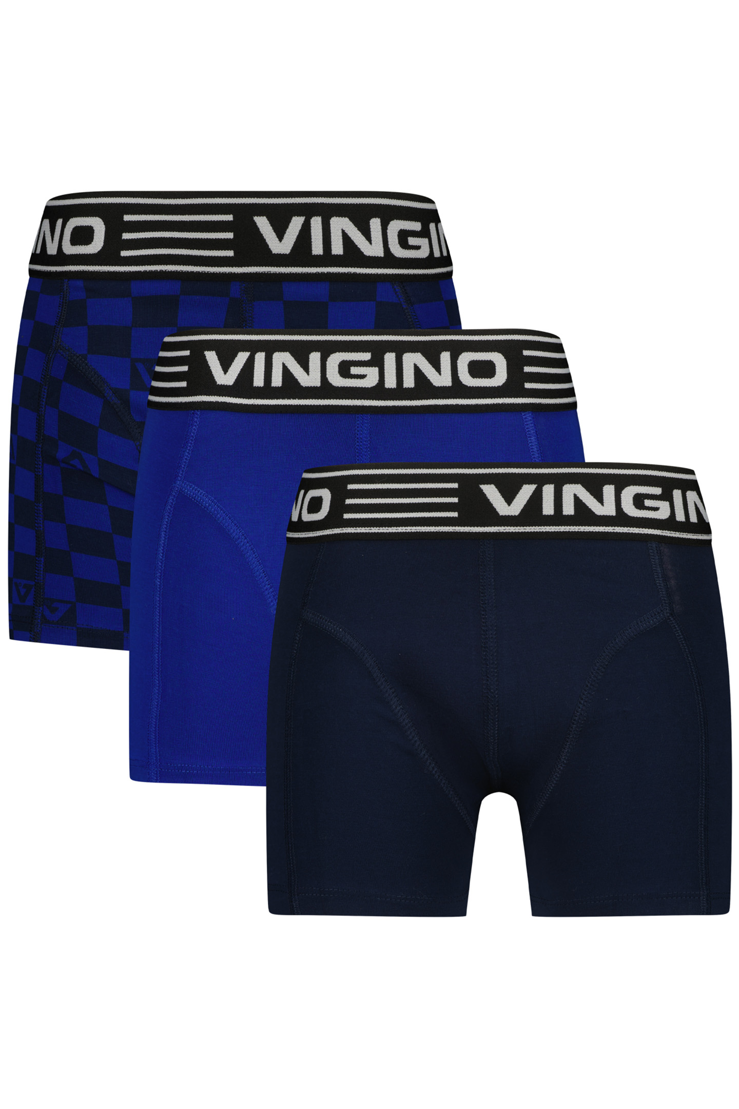 BOYS WO25 CHECK 3-PACK UNDERWEAR & SLEEPWEAR WEB BLUE 1