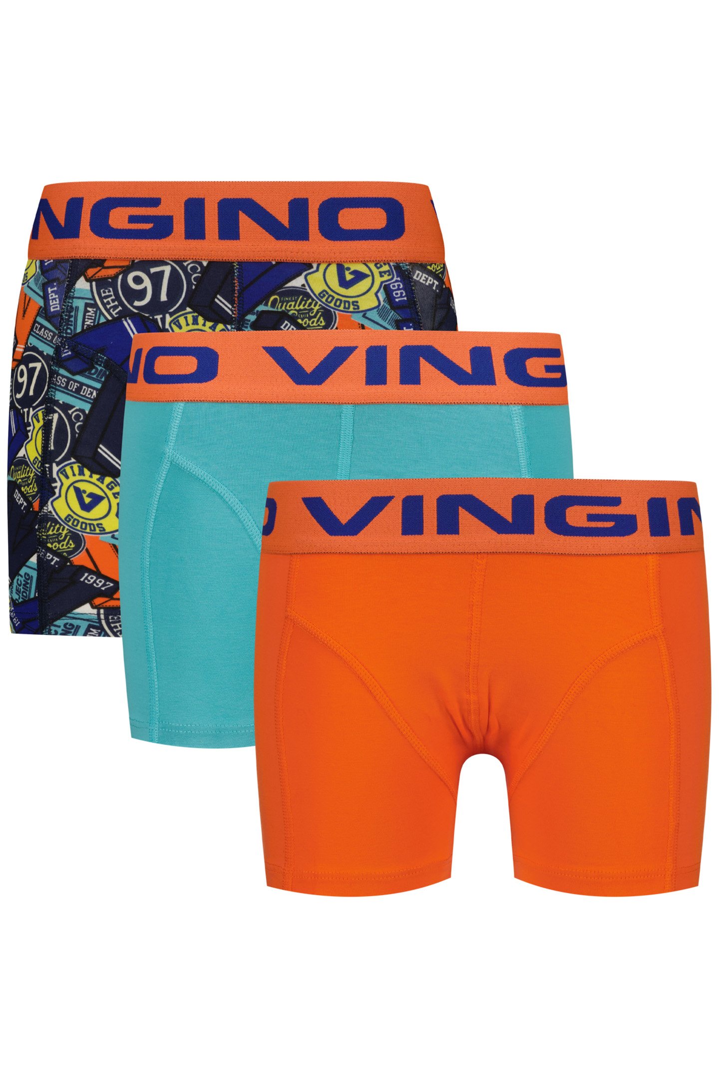 BOYS WO25 BADGE 3-PACK UNDERWEAR & SLEEPWEAR NASTURTIUM 1